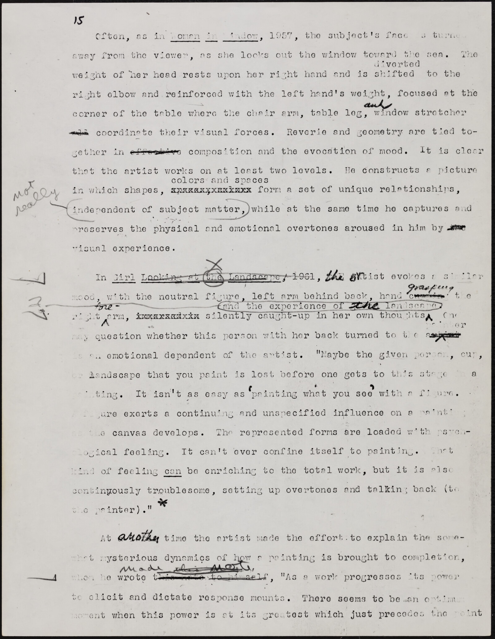 Gerald NORDLAND, essay draft, undated