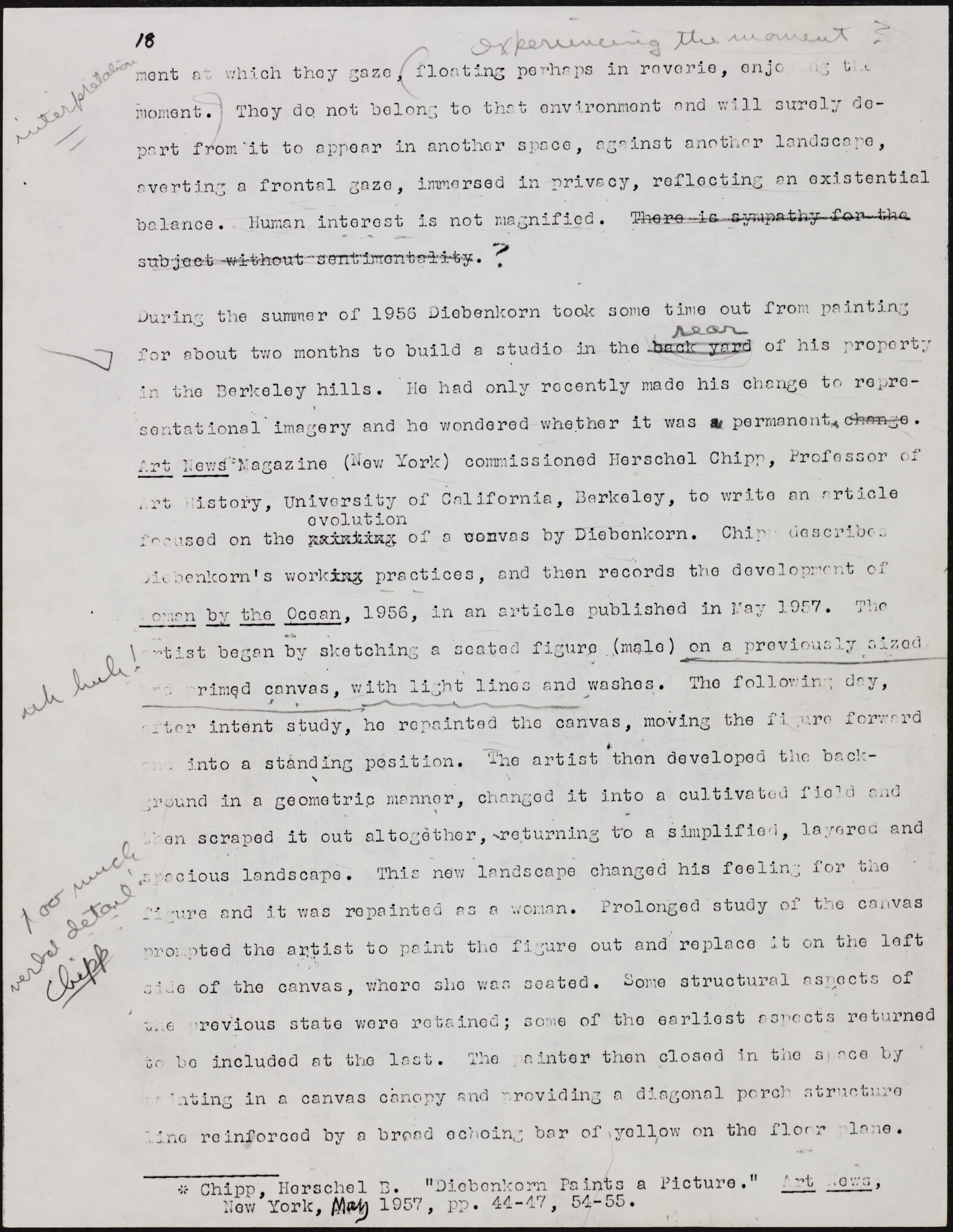 Gerald NORDLAND, essay draft, undated