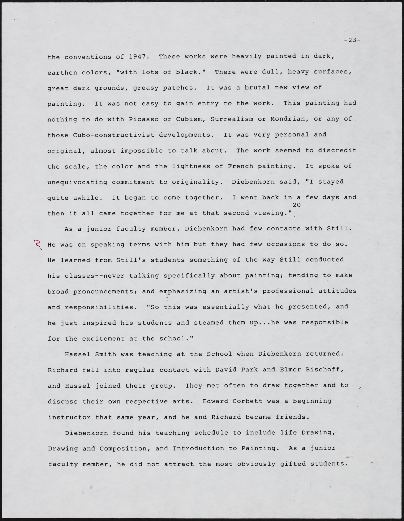 Gerald NORDLAND, essay draft, undated