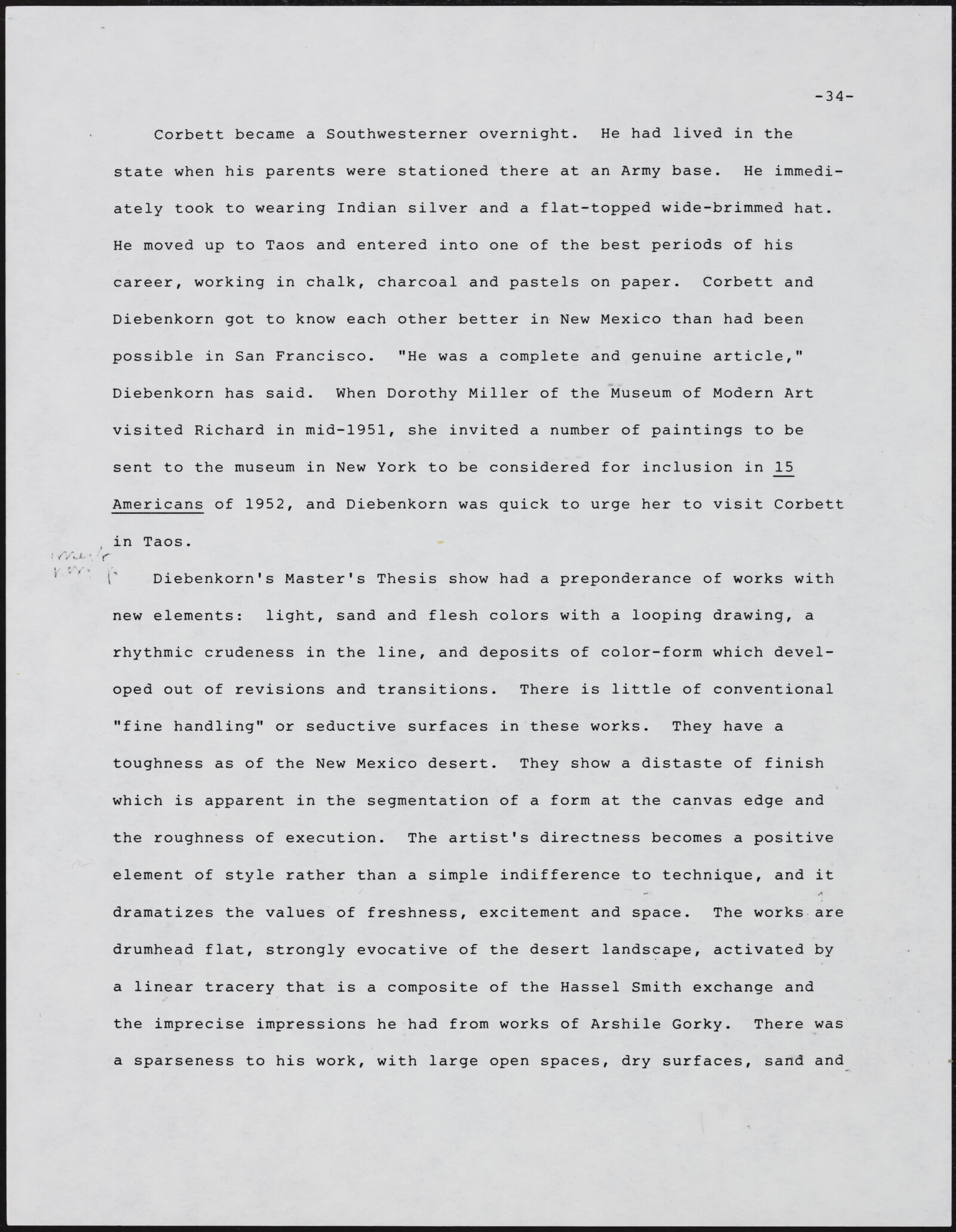 Gerald NORDLAND, essay draft, undated