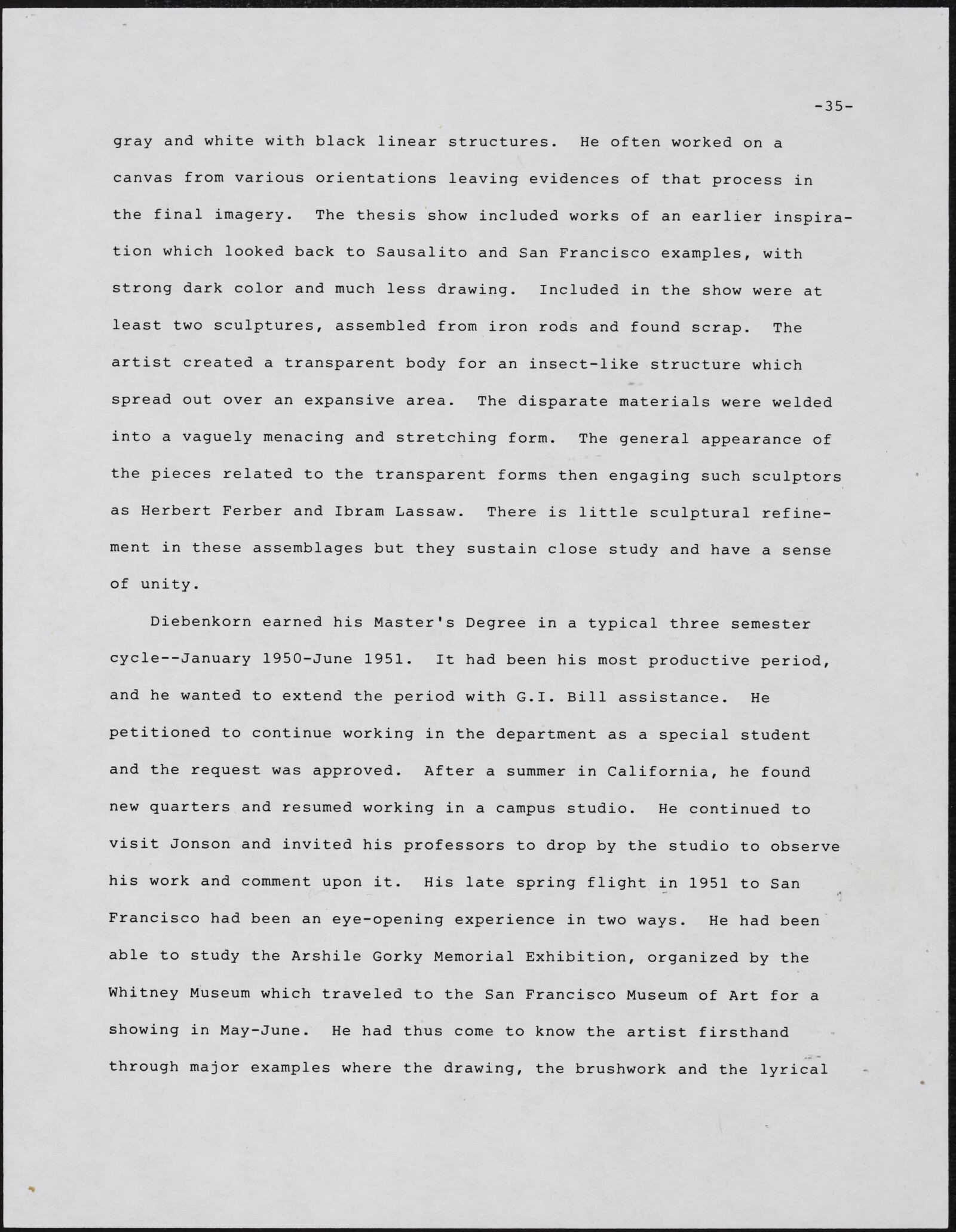 Gerald NORDLAND, essay draft, undated