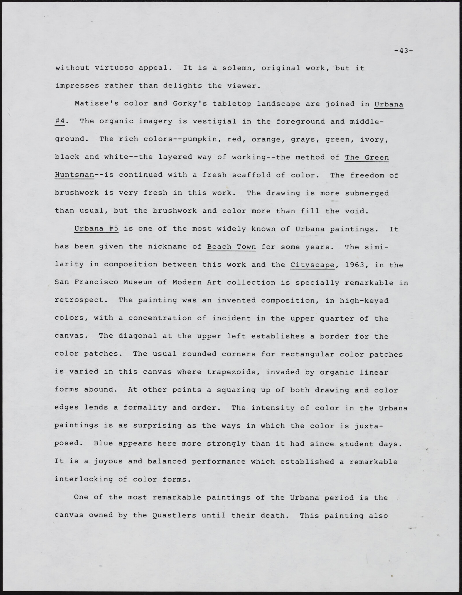 Gerald NORDLAND, essay draft, undated