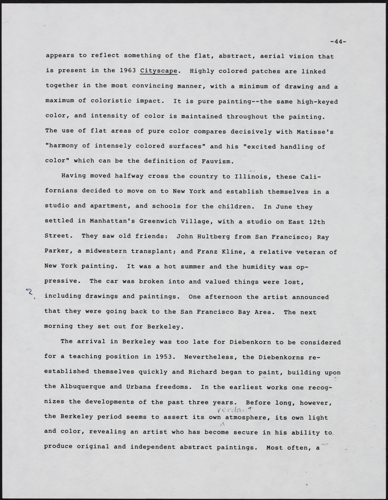 Gerald NORDLAND, essay draft, undated