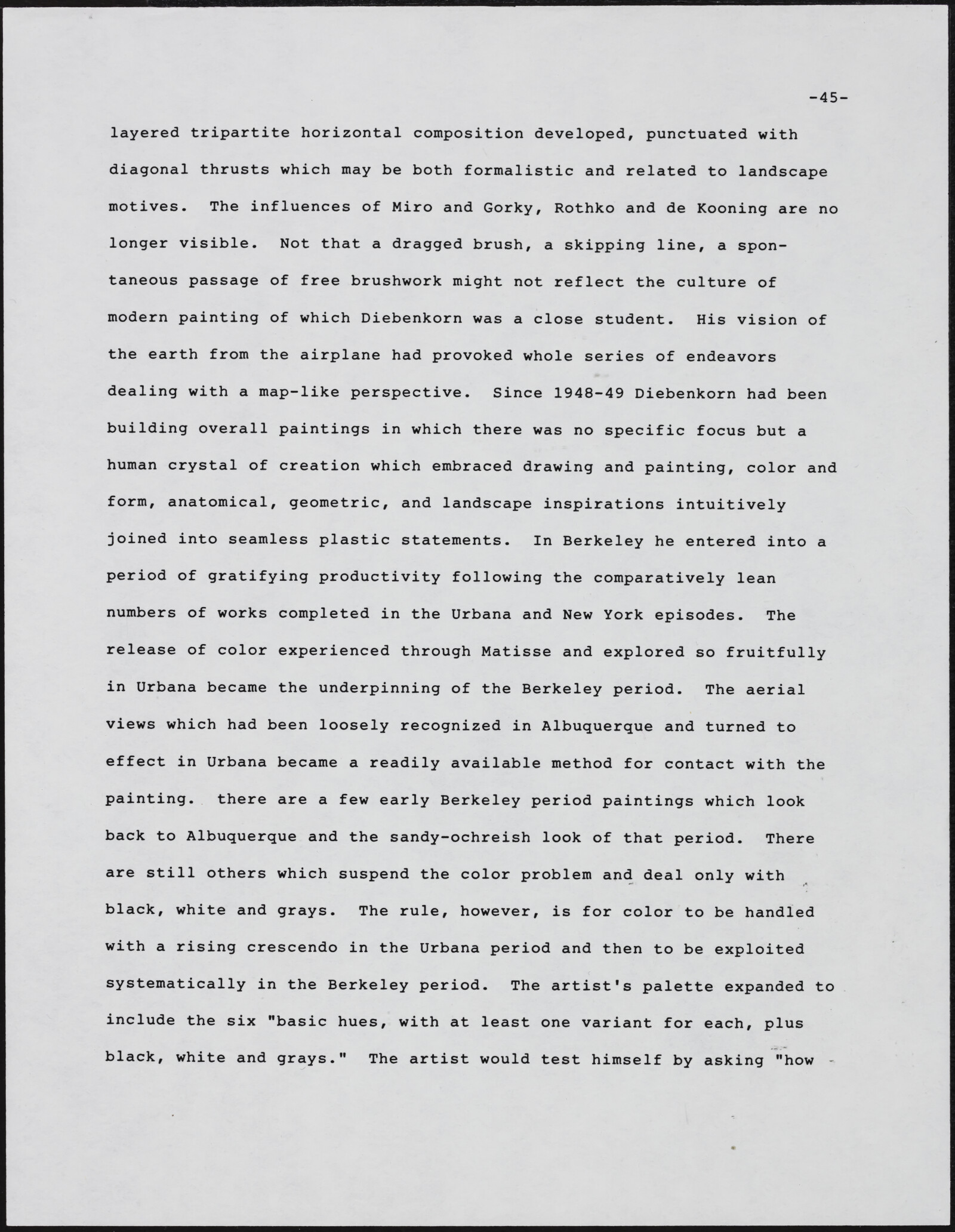 Gerald NORDLAND, essay draft, undated