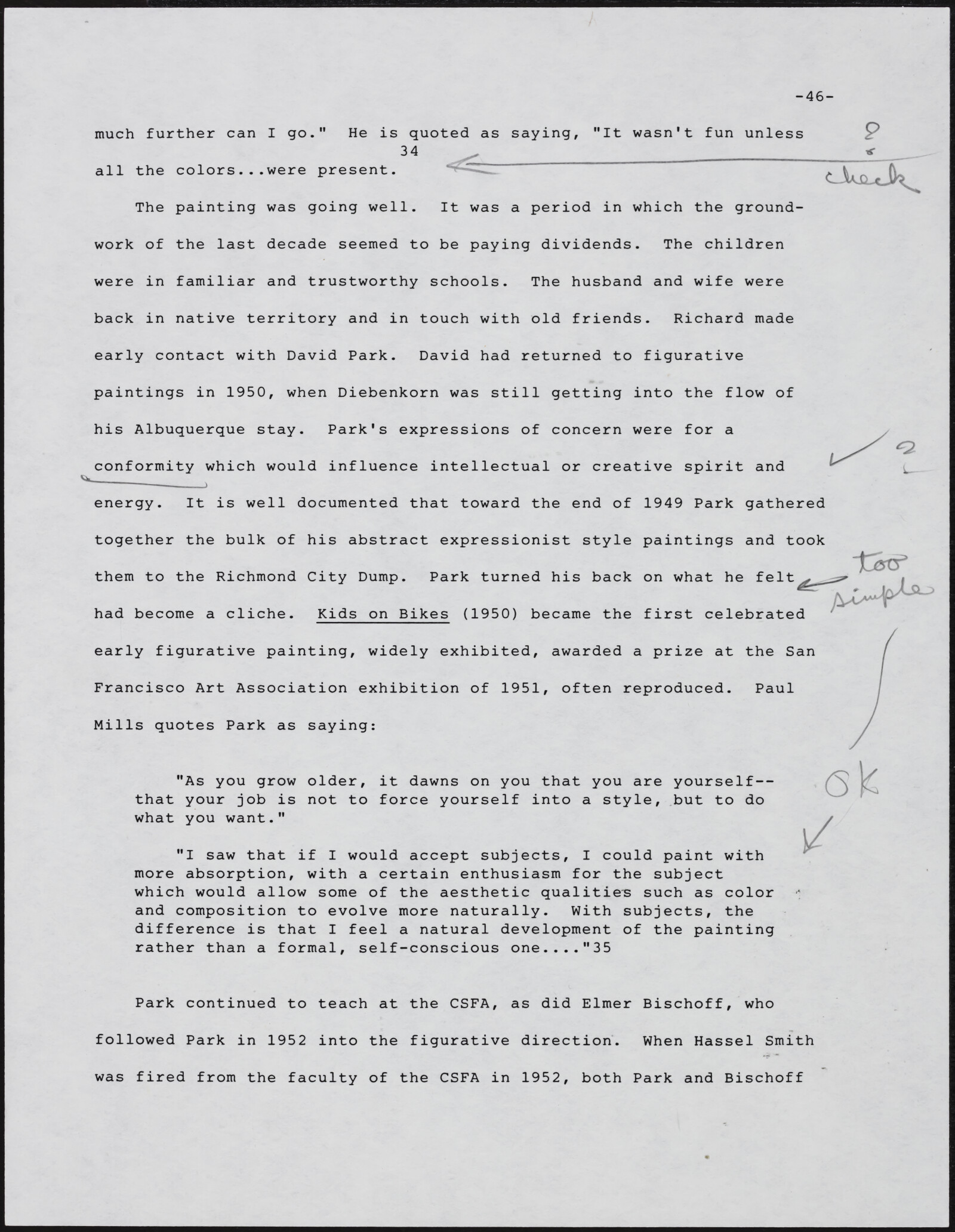 Gerald NORDLAND, essay draft, undated