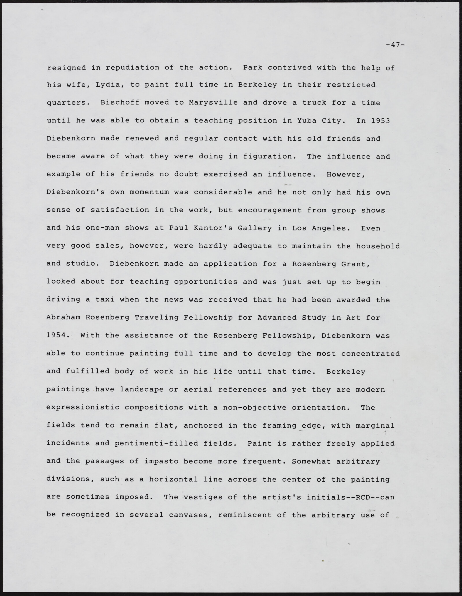 Gerald NORDLAND, essay draft, undated