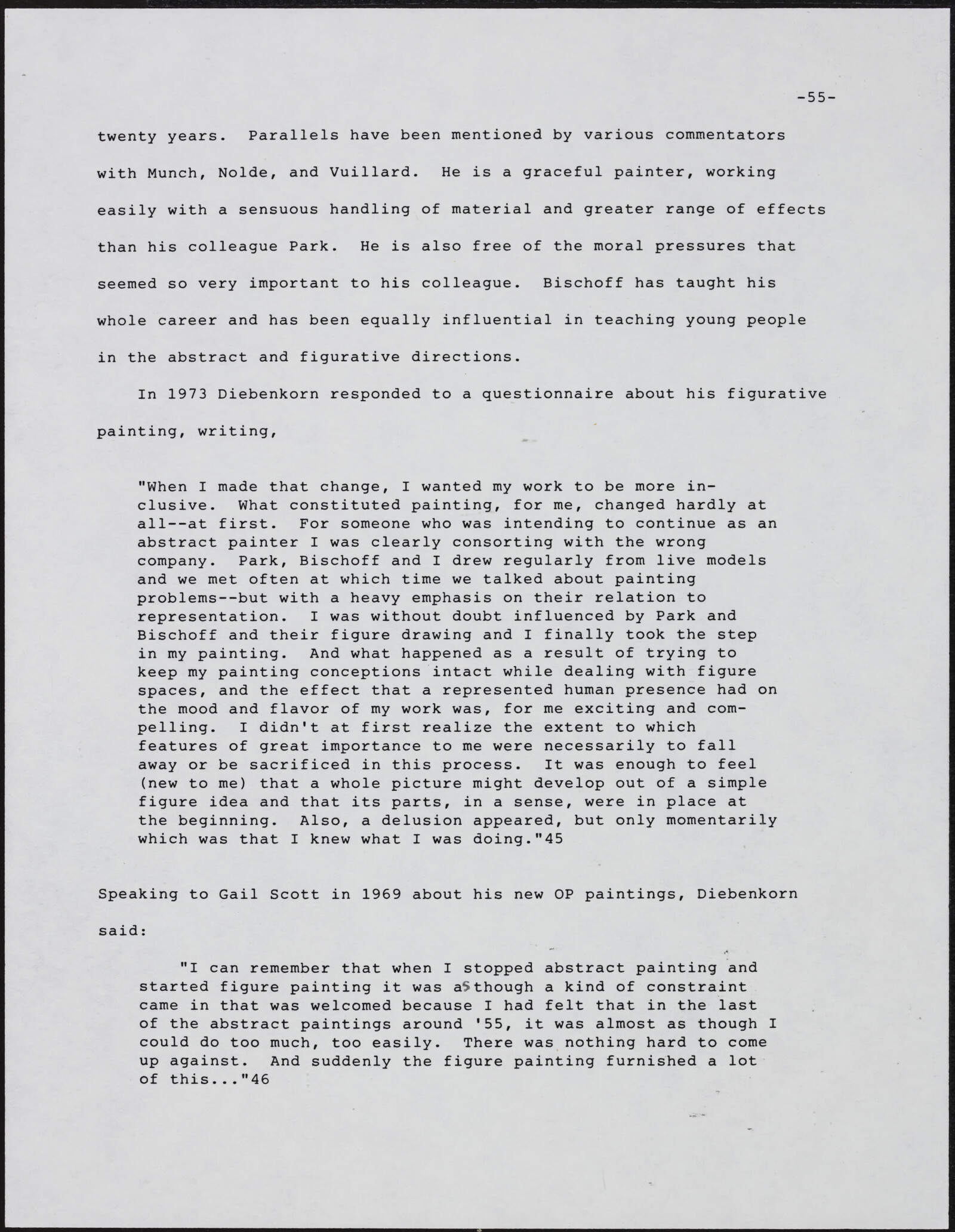 Gerald NORDLAND, essay draft, undated