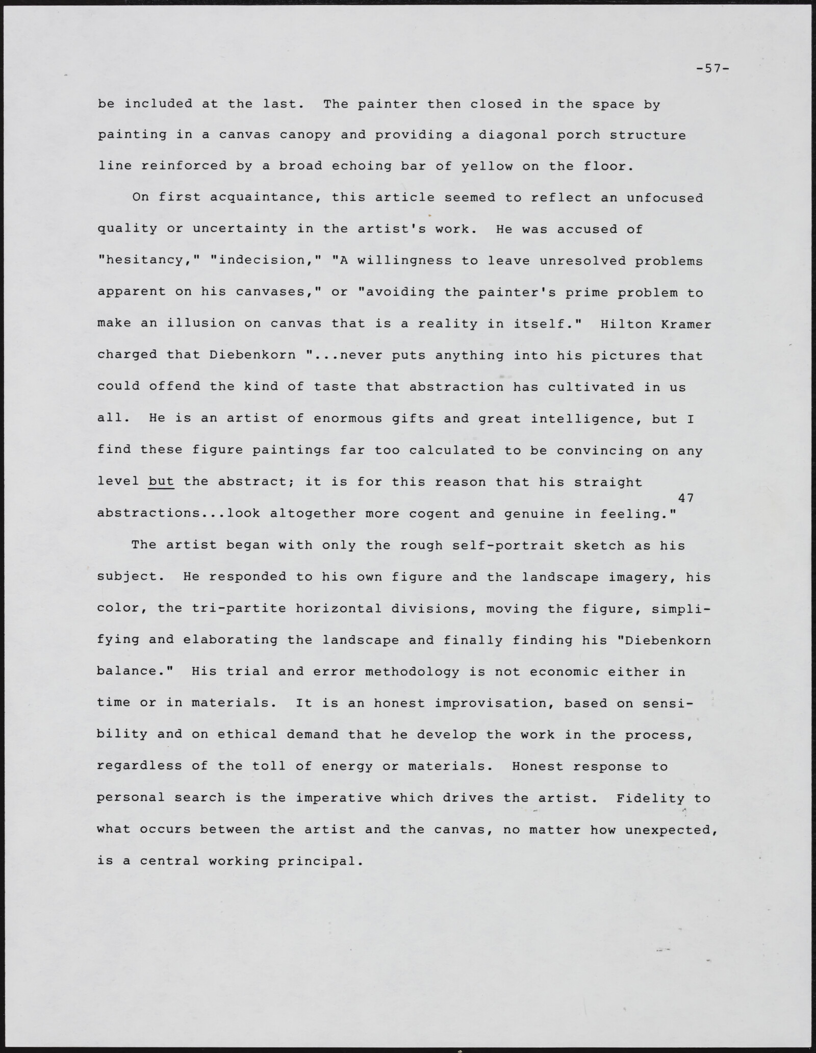 Gerald NORDLAND, essay draft, undated