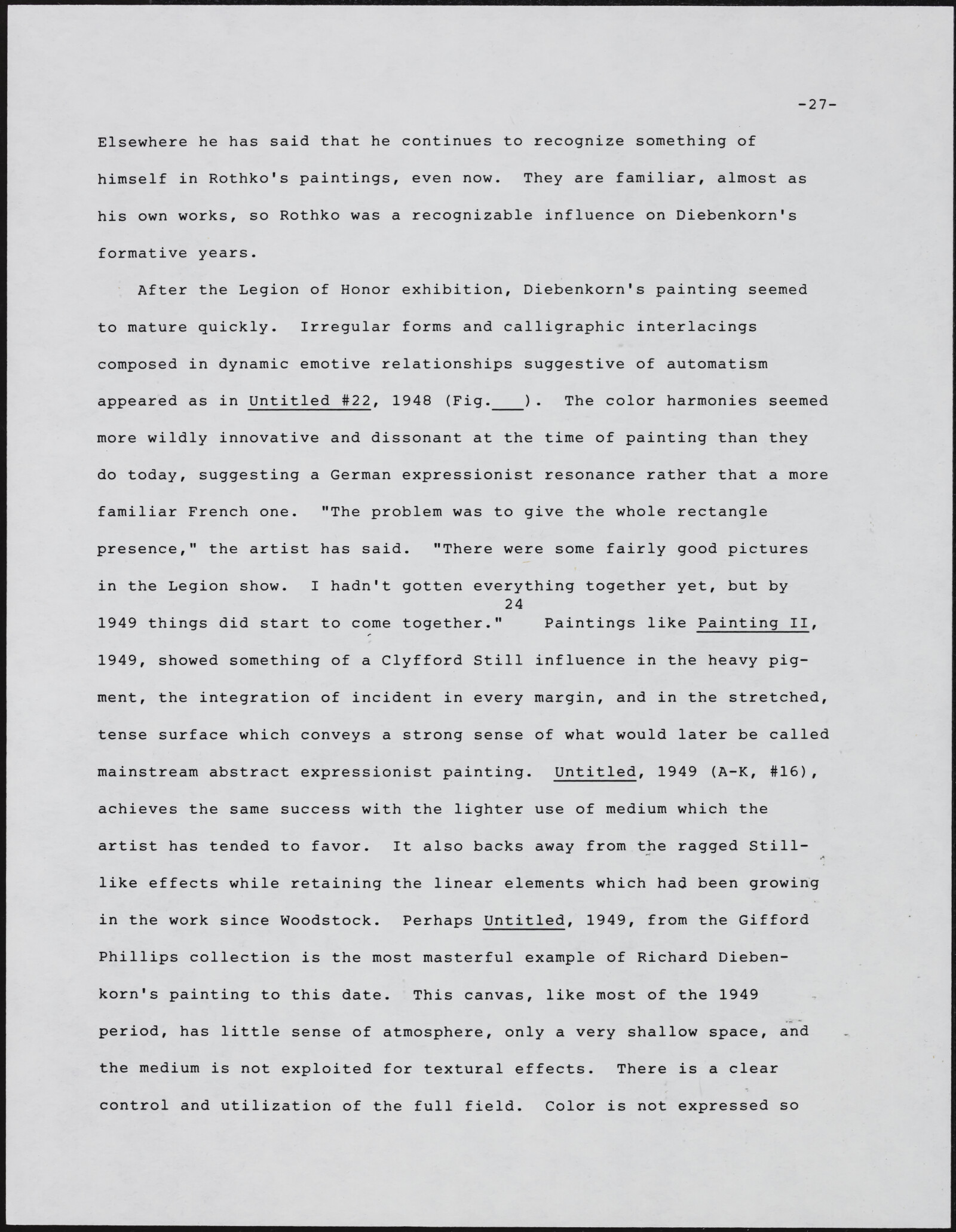 Gerald NORDLAND, essay draft, undated