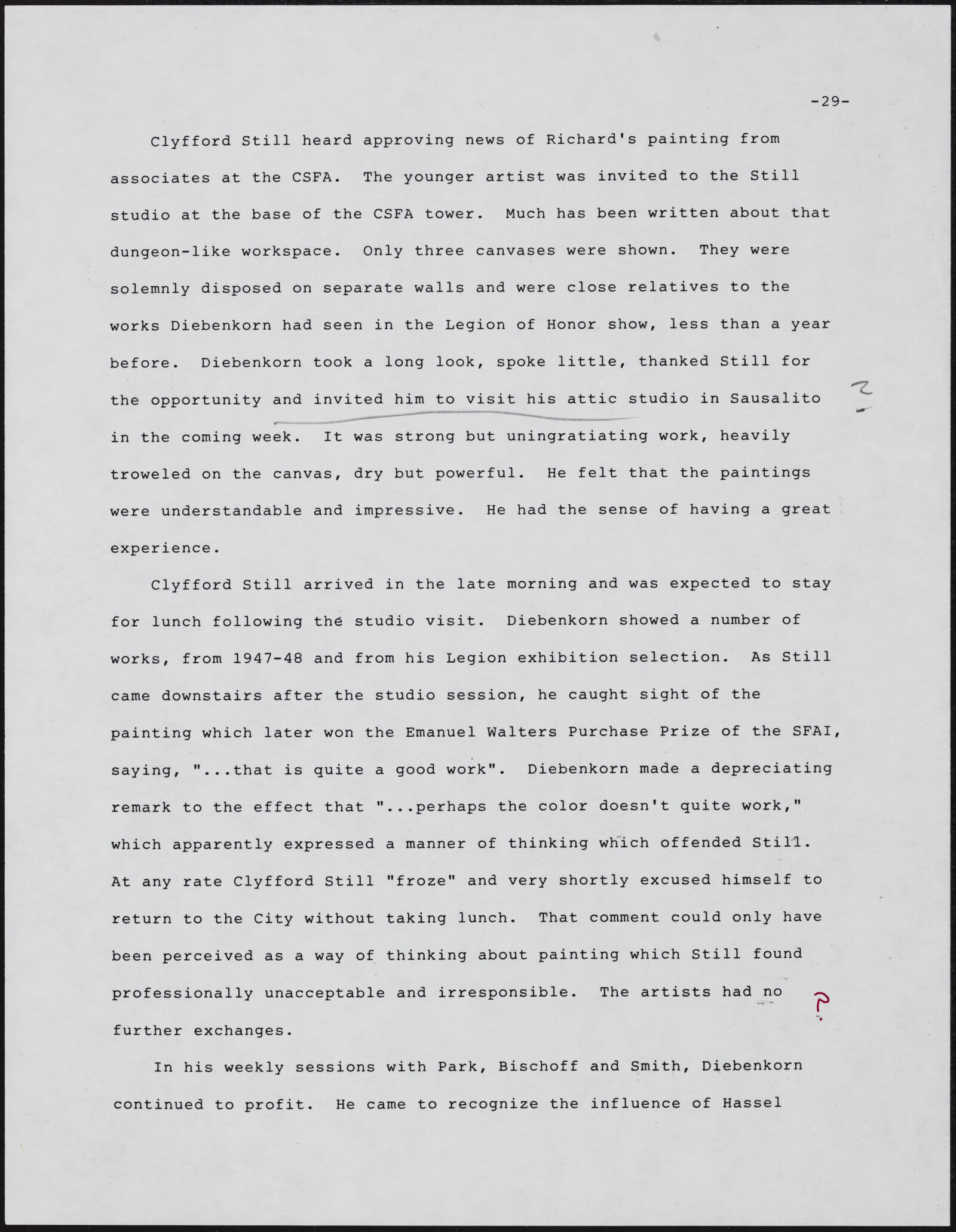 Gerald NORDLAND, essay draft, undated