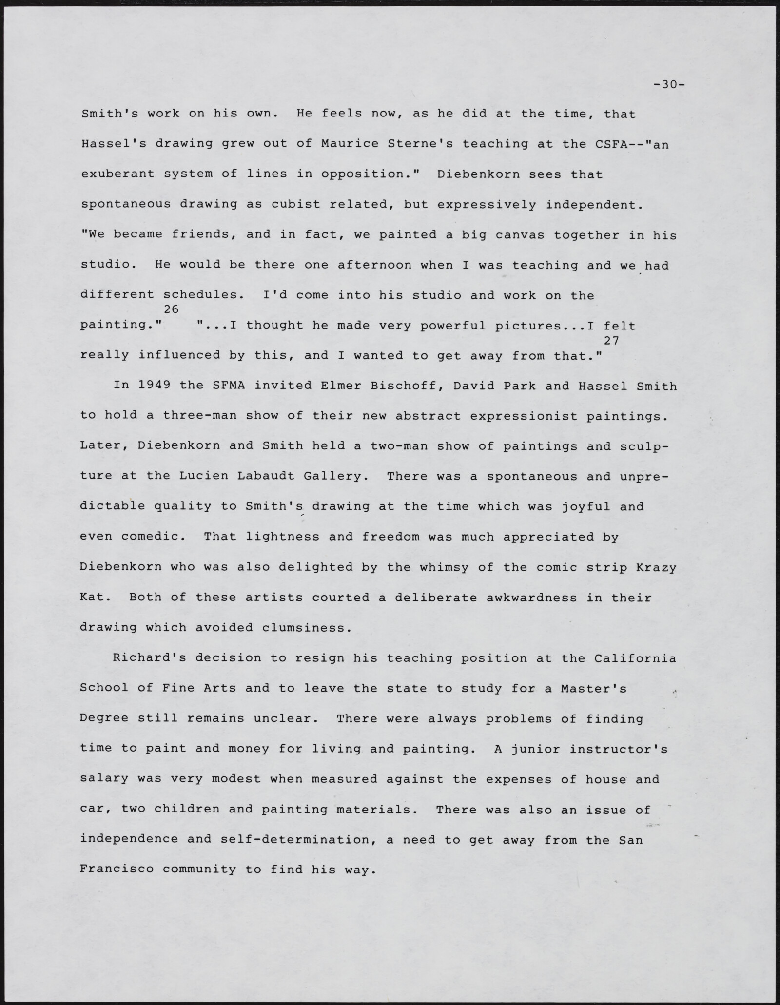 Gerald NORDLAND, essay draft, undated