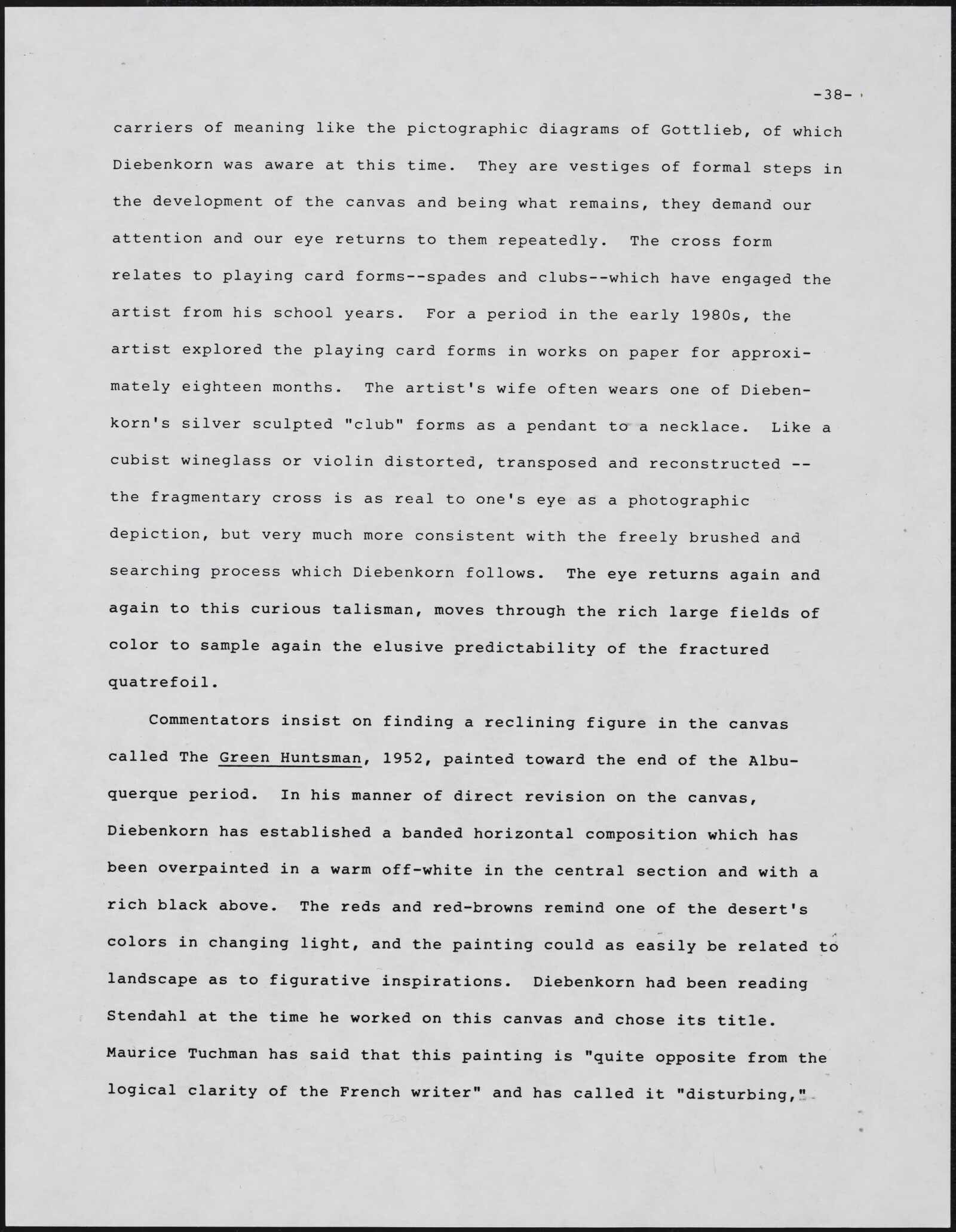 Gerald NORDLAND, essay draft, undated