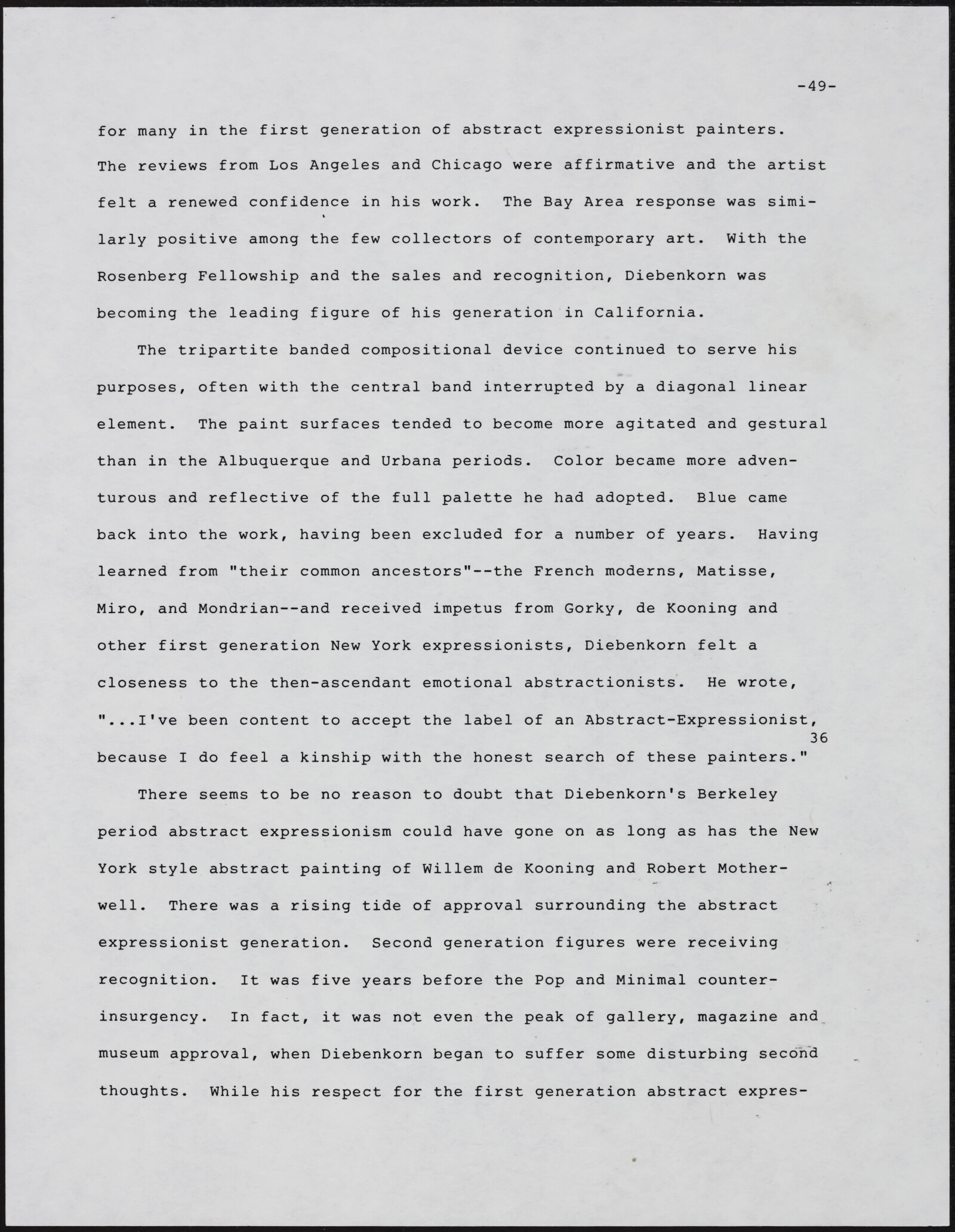 Gerald NORDLAND, essay draft, undated