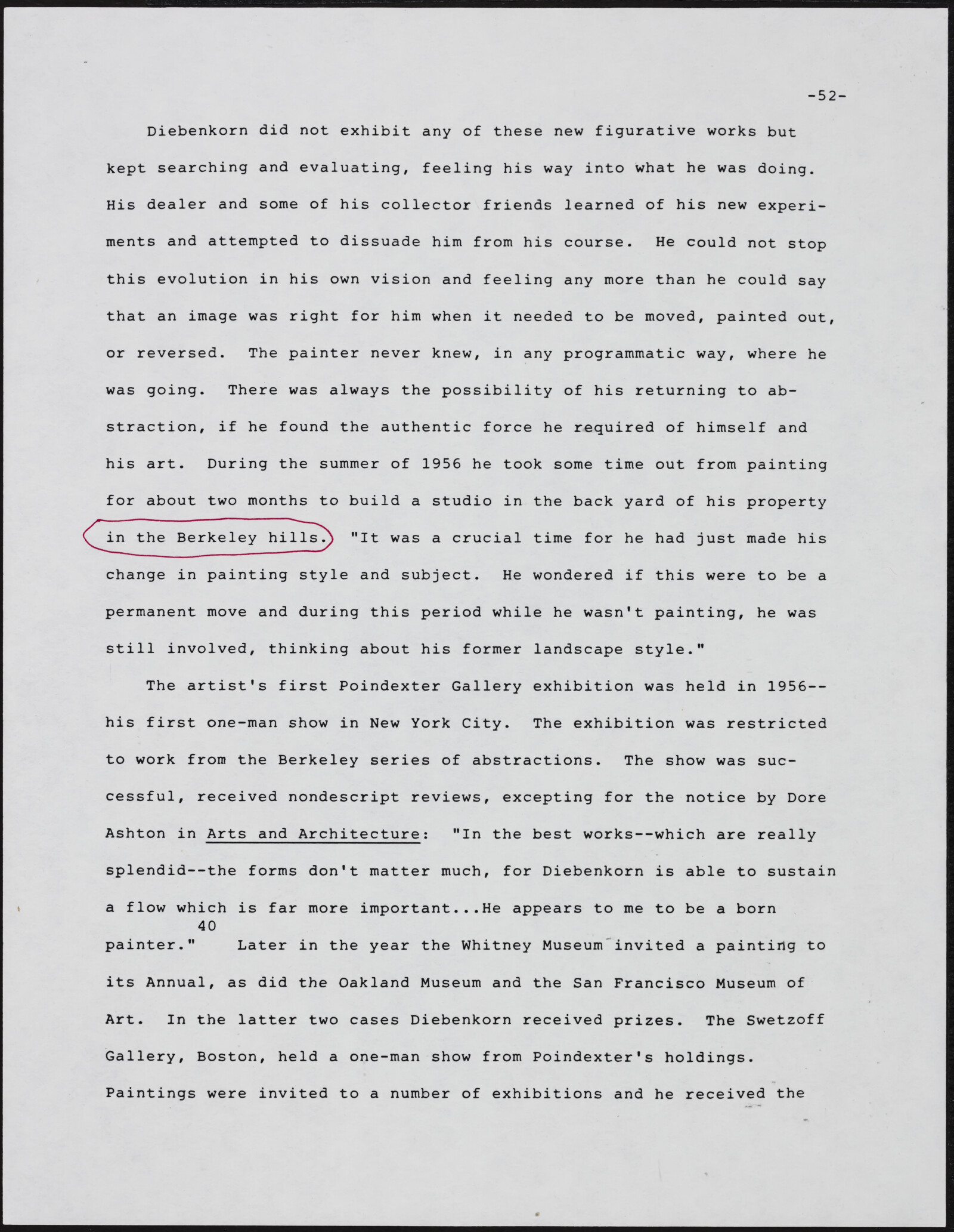 Gerald NORDLAND, essay draft, undated