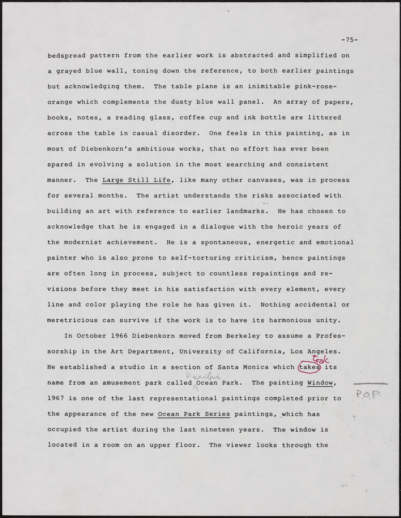 Gerald NORDLAND, essay draft, undated