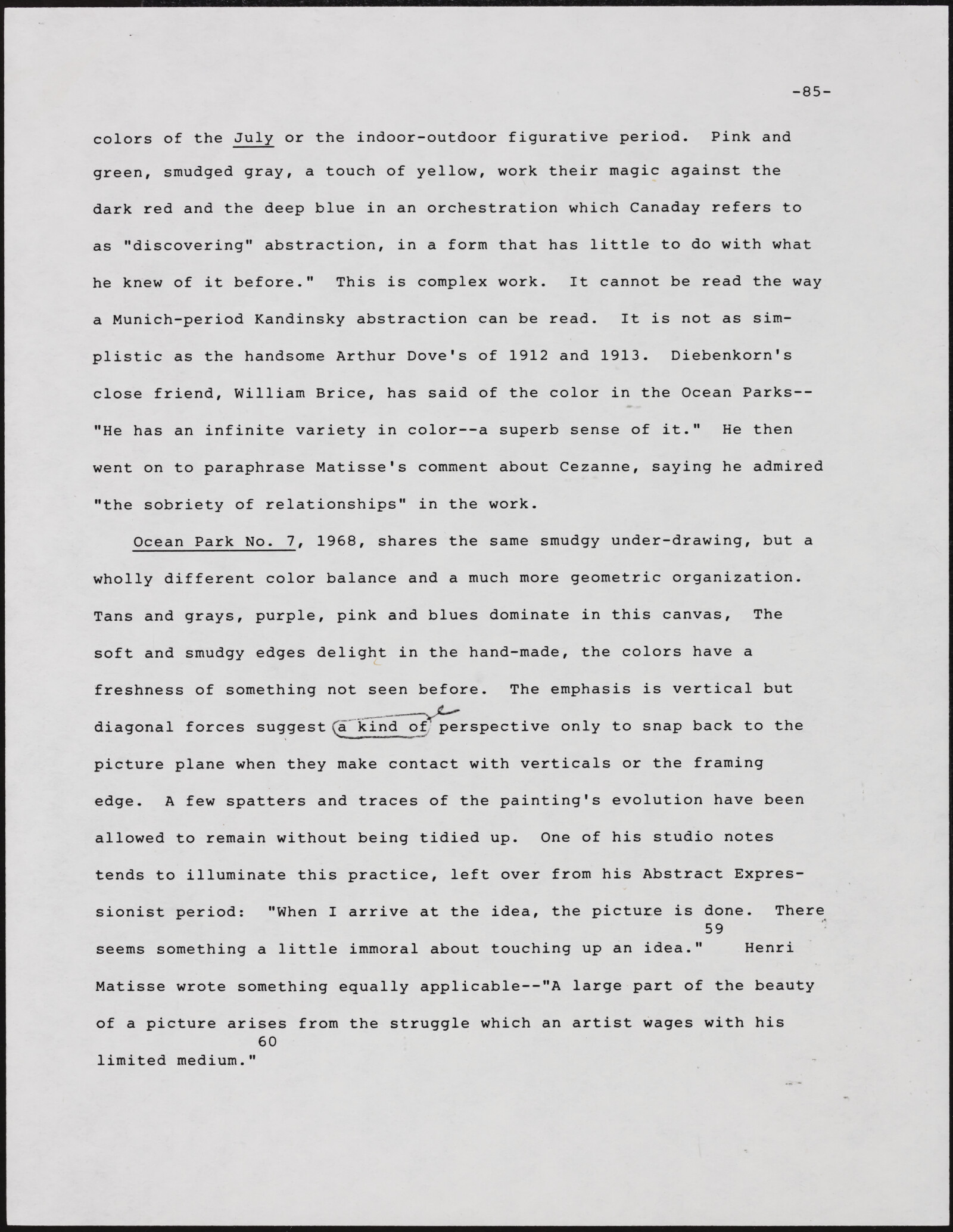 Gerald NORDLAND, essay draft, undated