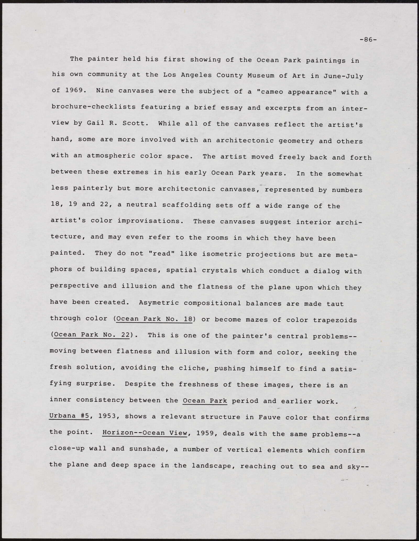 Gerald NORDLAND, essay draft, undated