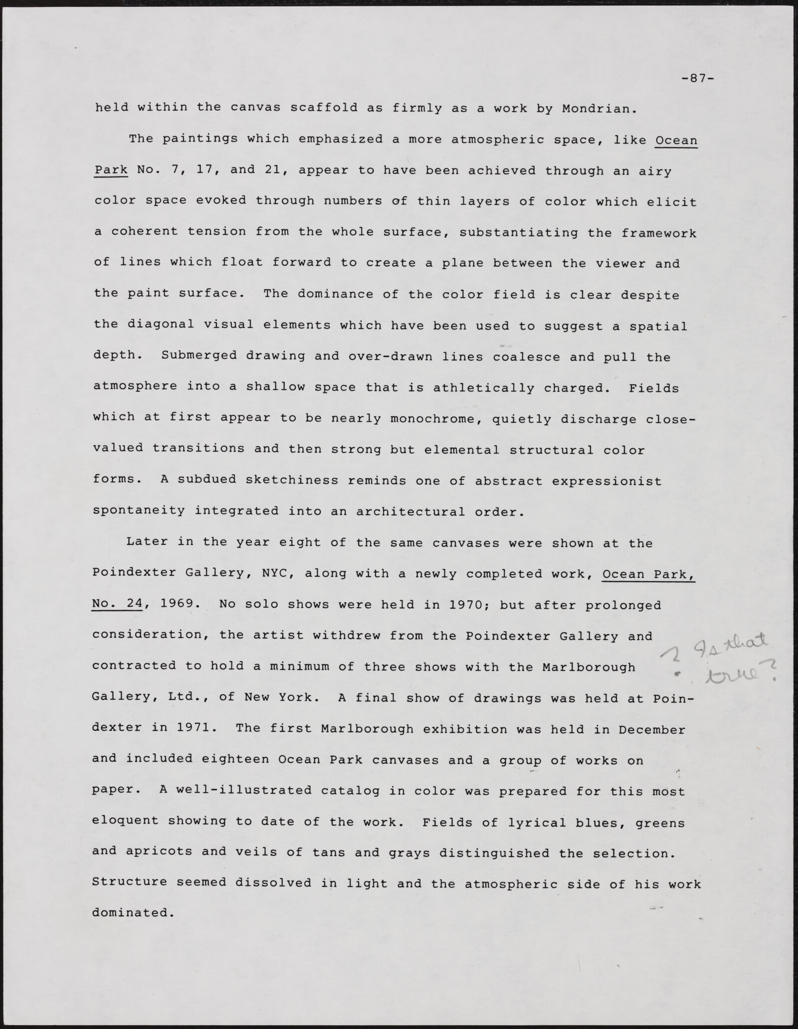 Gerald NORDLAND, essay draft, undated