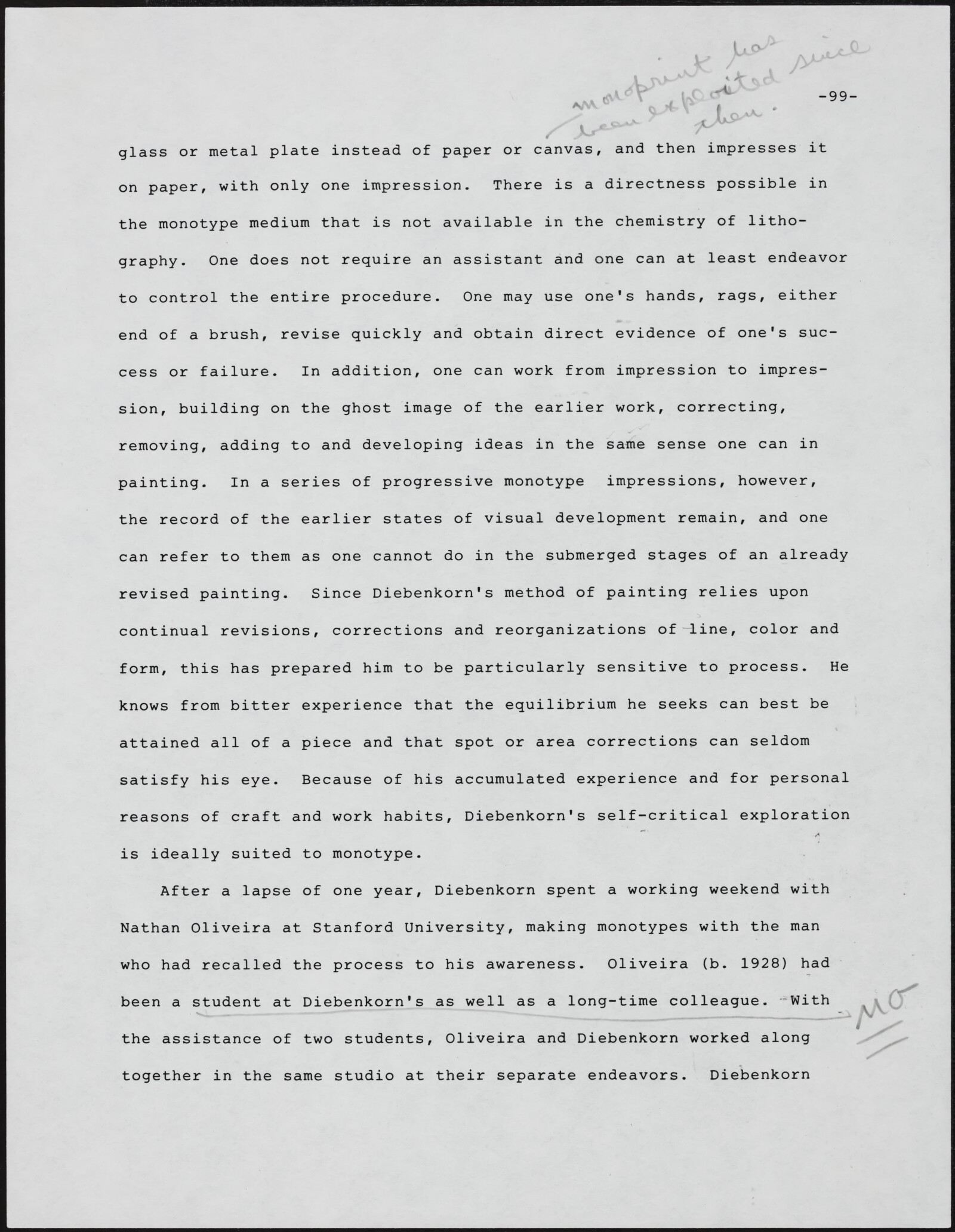 Gerald NORDLAND, essay draft, undated