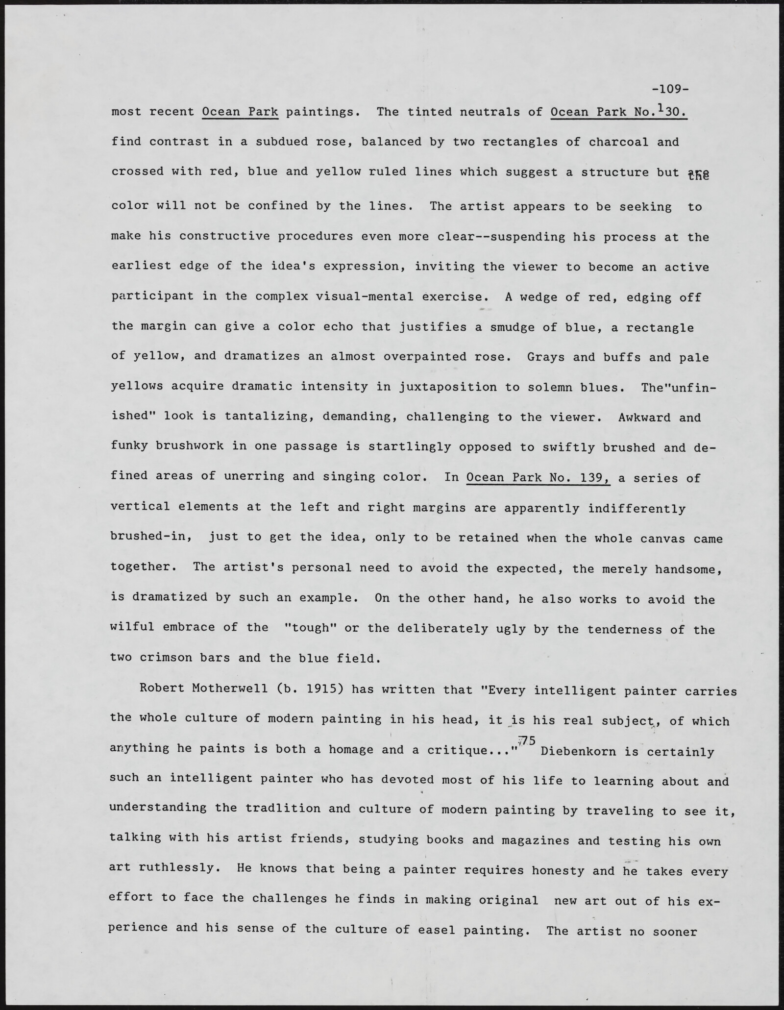 Gerald NORDLAND, essay draft, undated