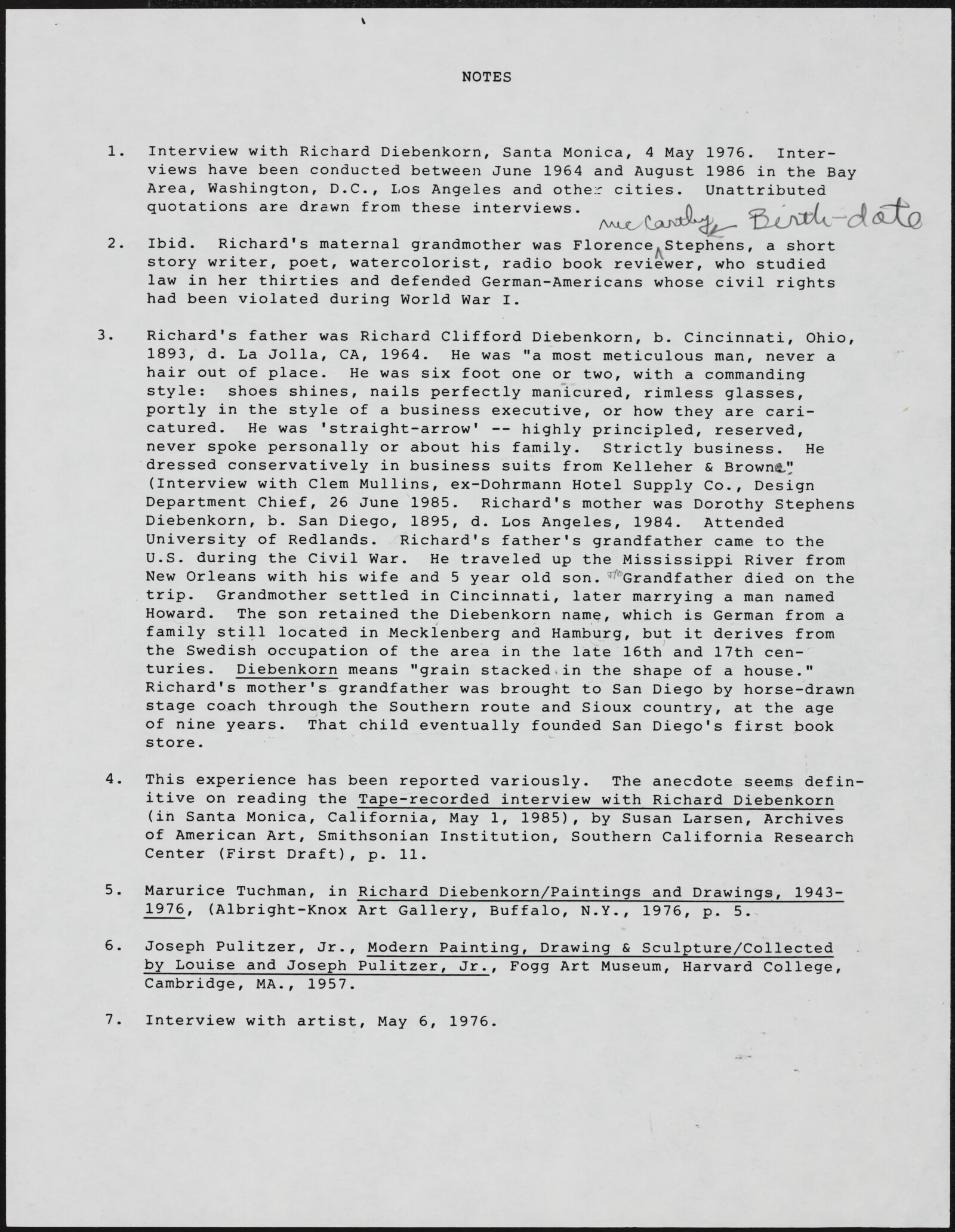 Gerald NORDLAND, essay draft, undated