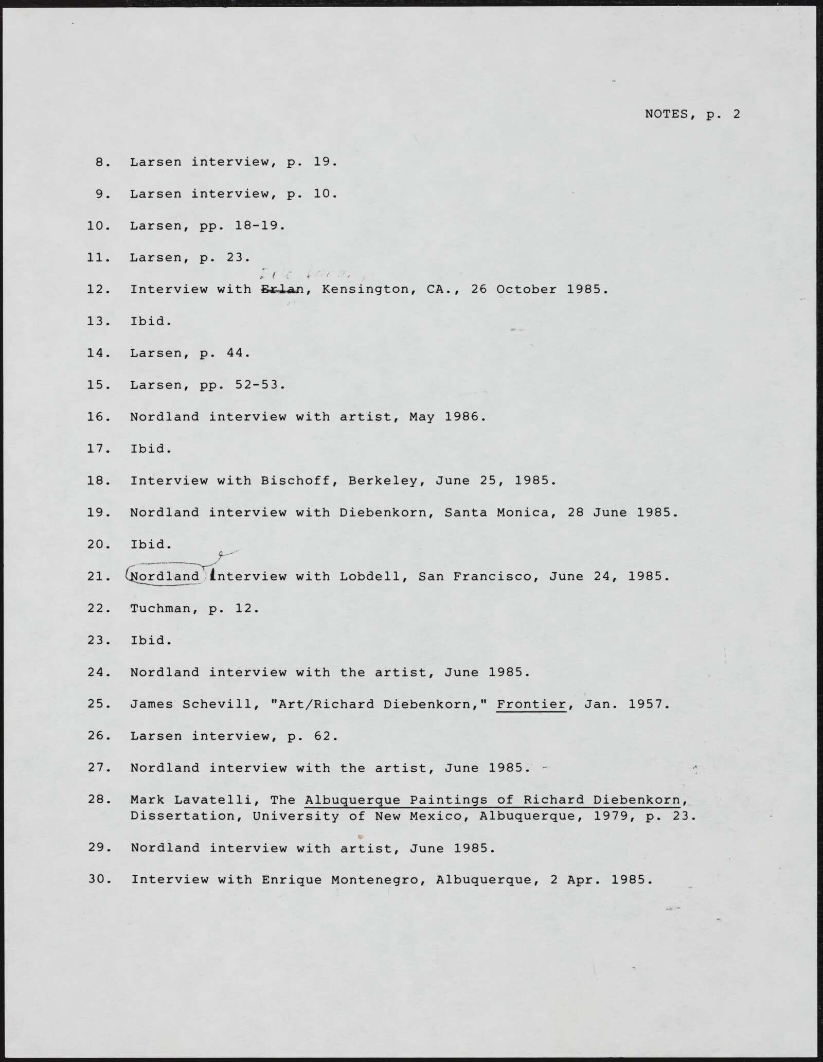 Gerald NORDLAND, essay draft, undated