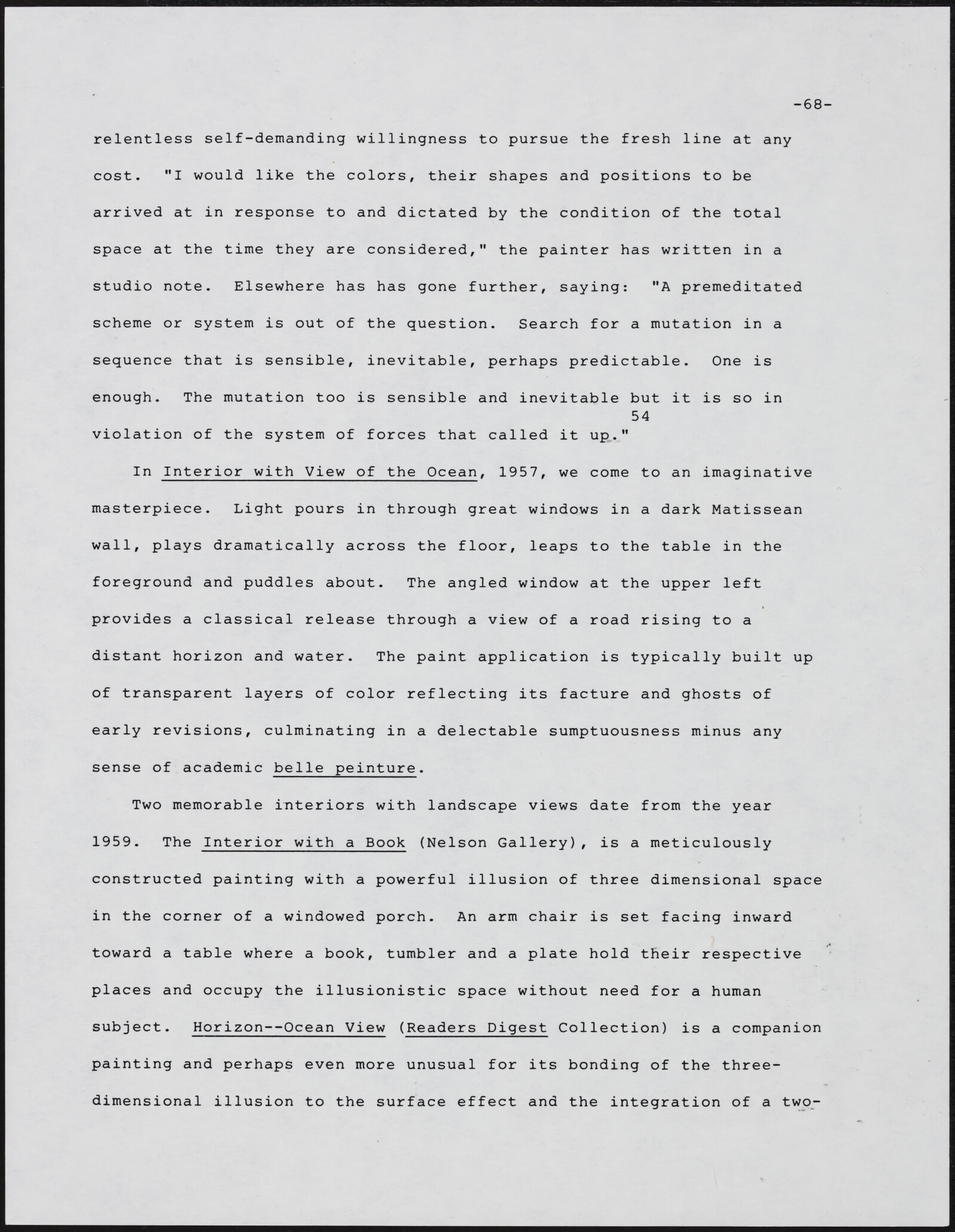 Gerald NORDLAND, essay draft, undated