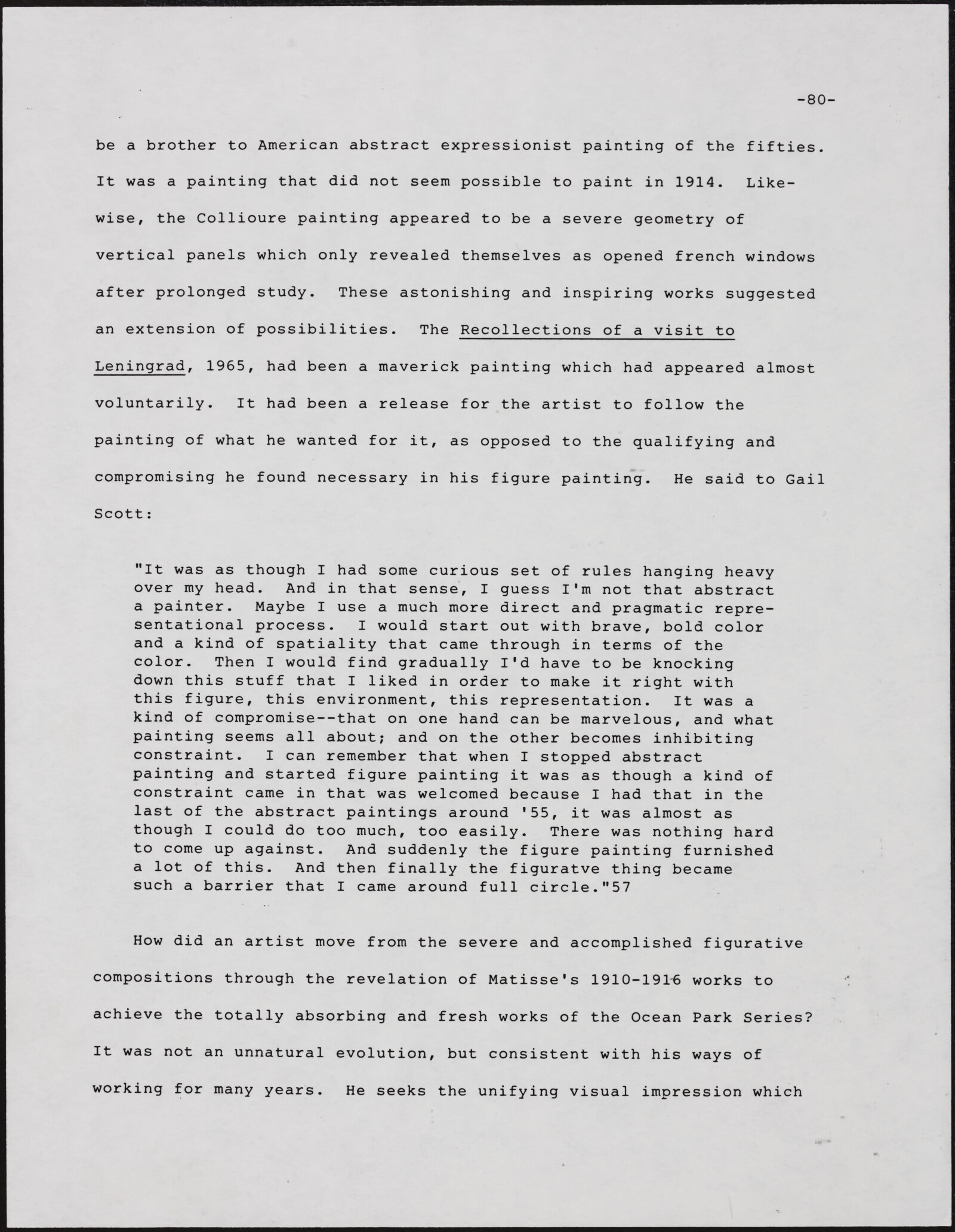 Gerald NORDLAND, essay draft, undated