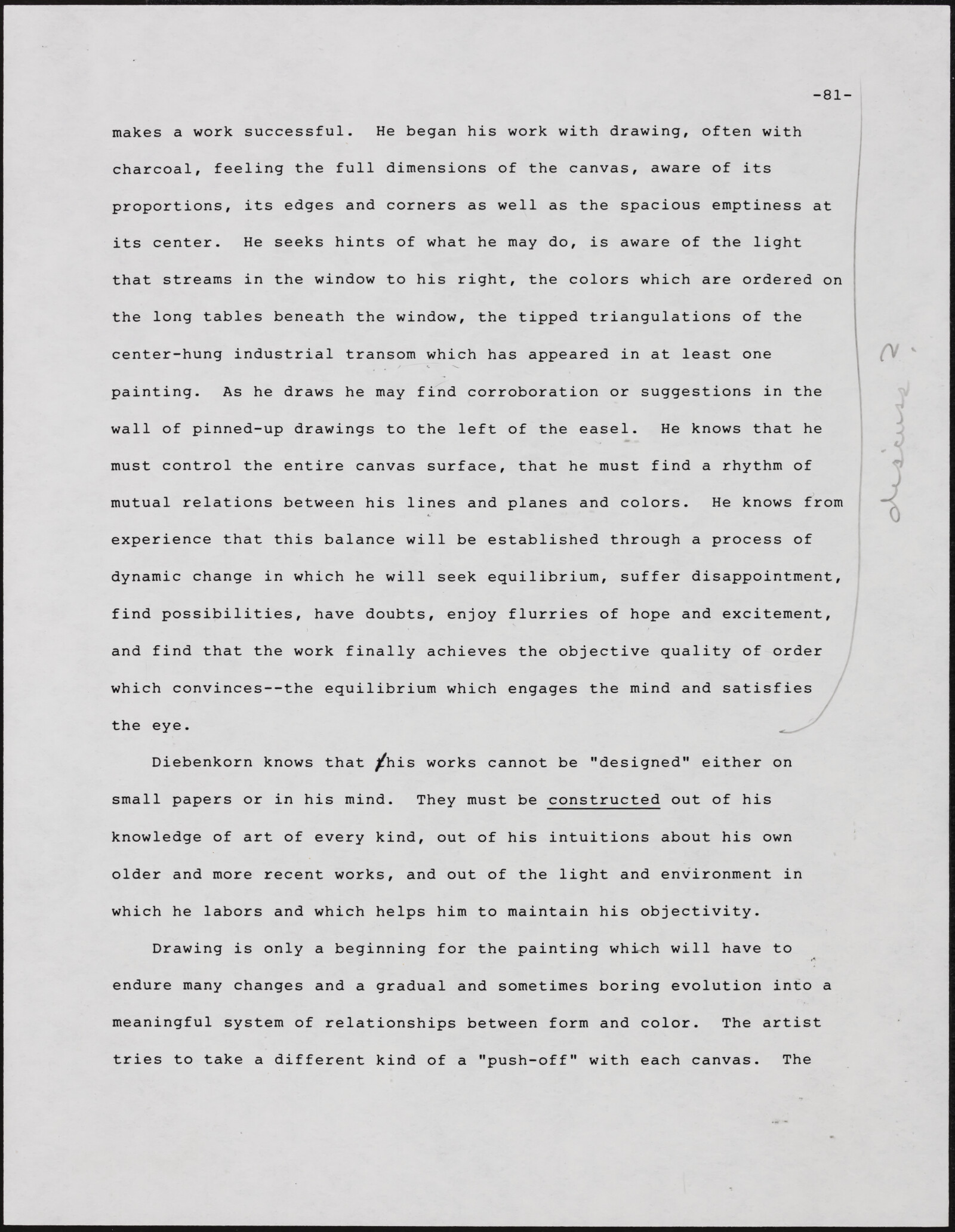 Gerald NORDLAND, essay draft, undated