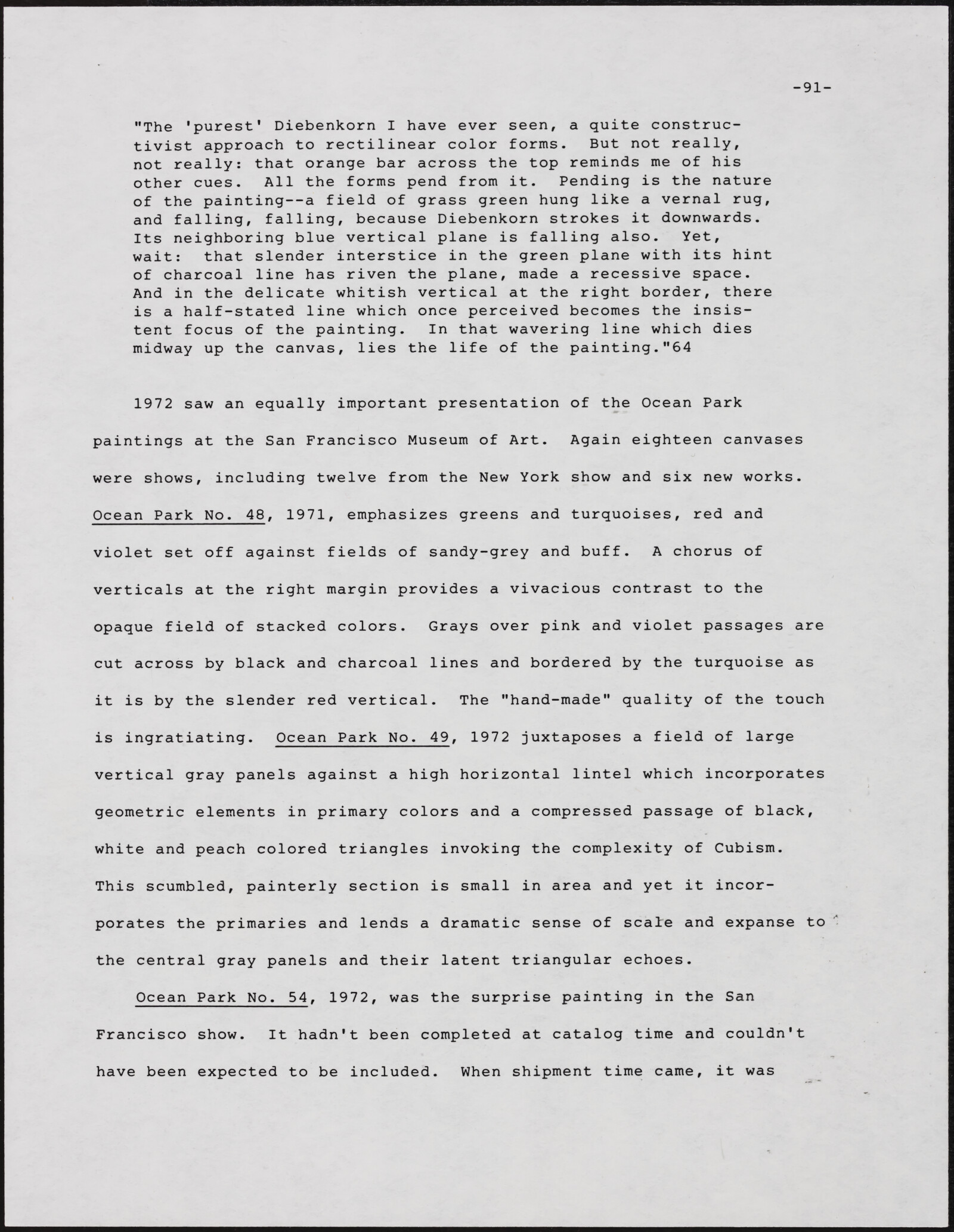 Gerald NORDLAND, essay draft, undated