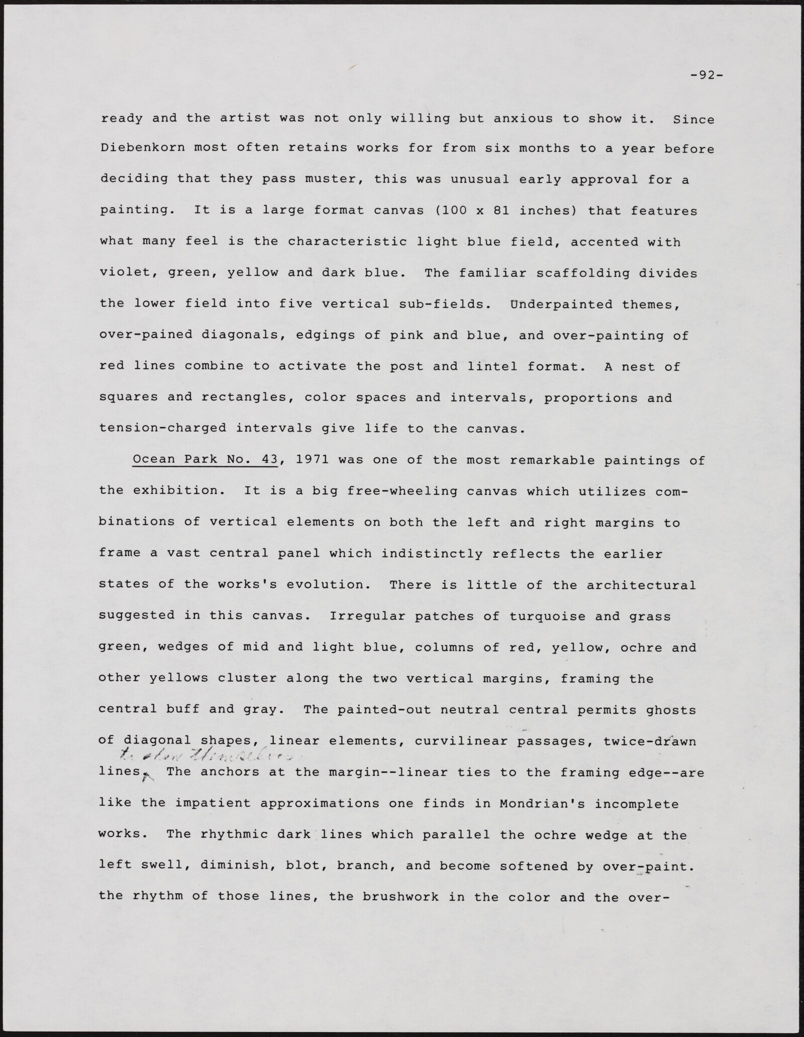 Gerald NORDLAND, essay draft, undated