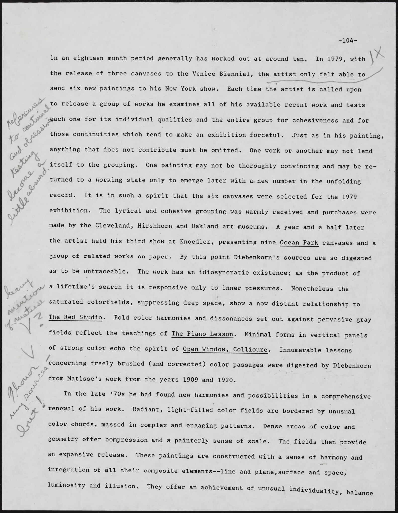 Gerald NORDLAND, essay draft, undated