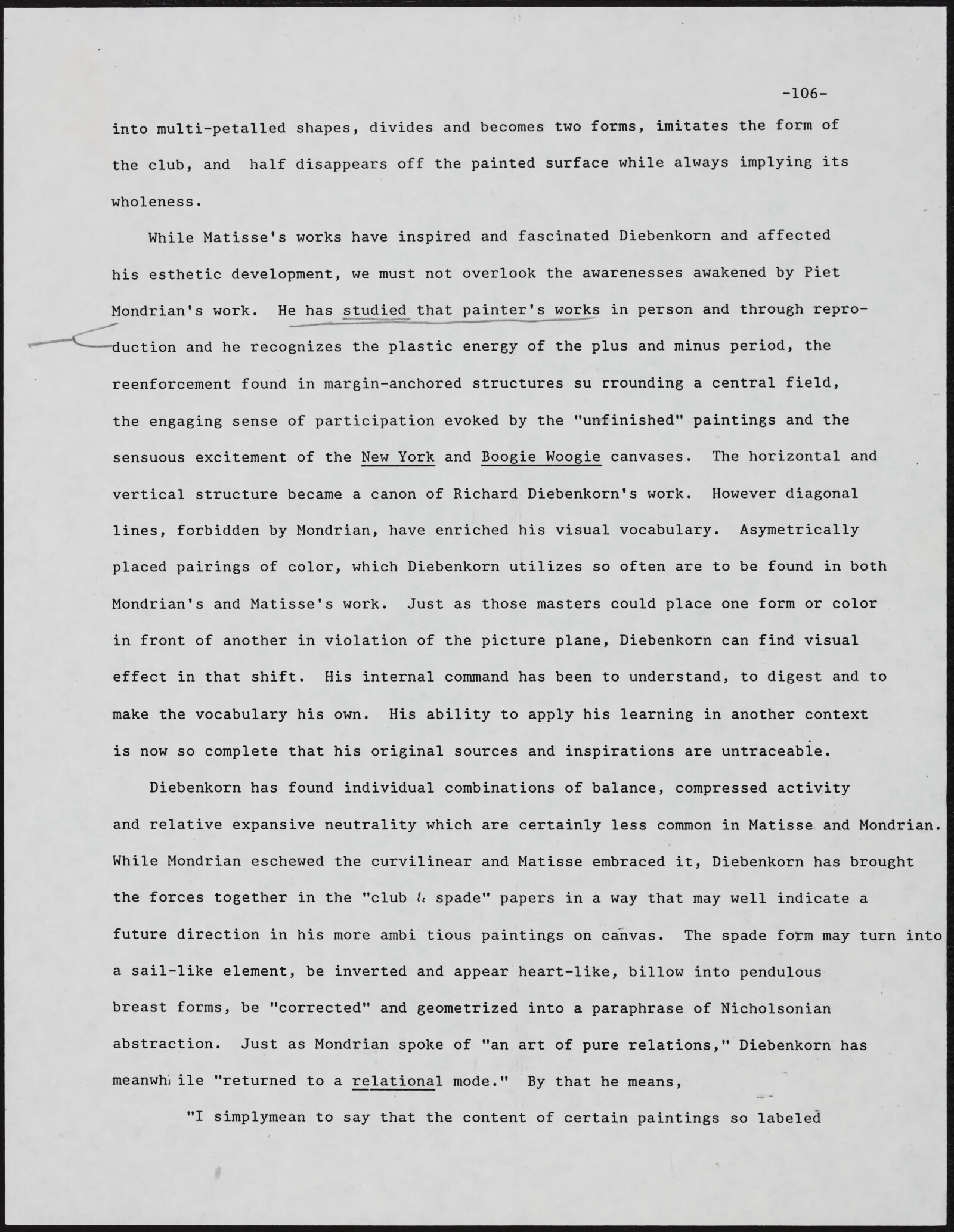 Gerald NORDLAND, essay draft, undated