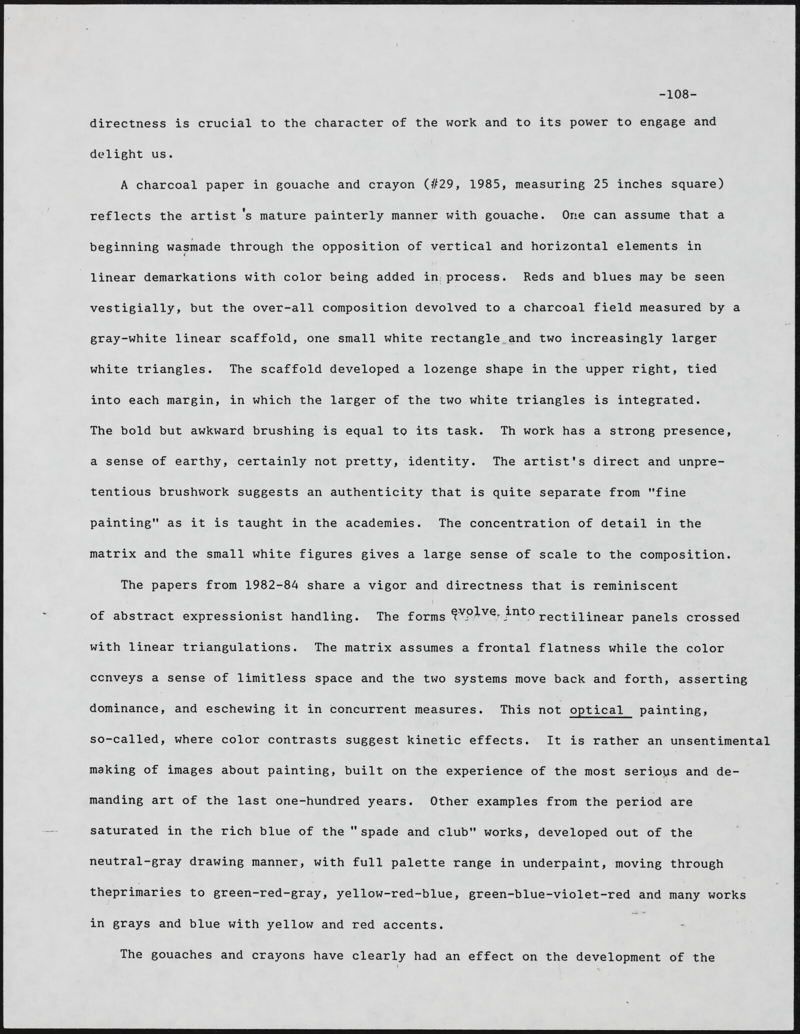 Gerald NORDLAND, essay draft, undated