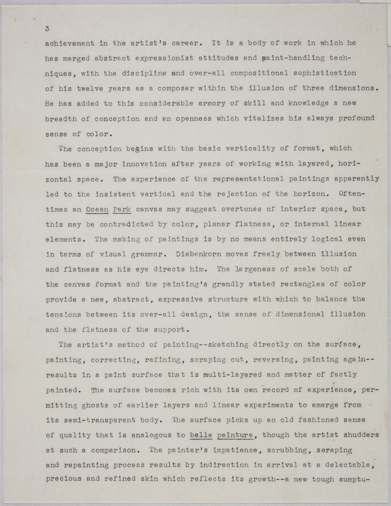 Gerald NORDLAND,  final essay for Marlborough essay and drafts, 1971