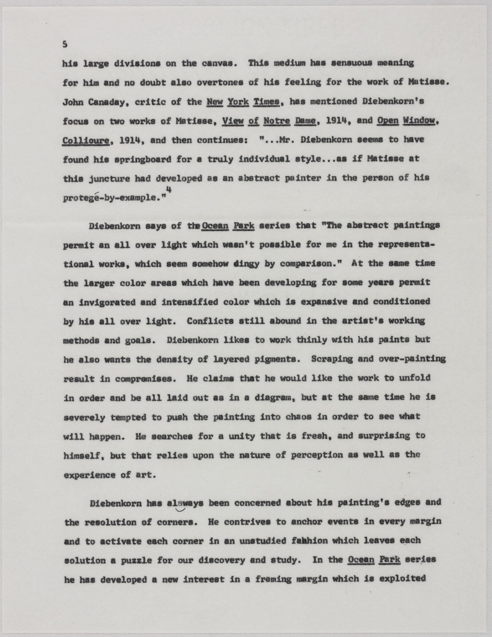 Gerald NORDLAND,  final essay for Marlborough essay and drafts, 1971