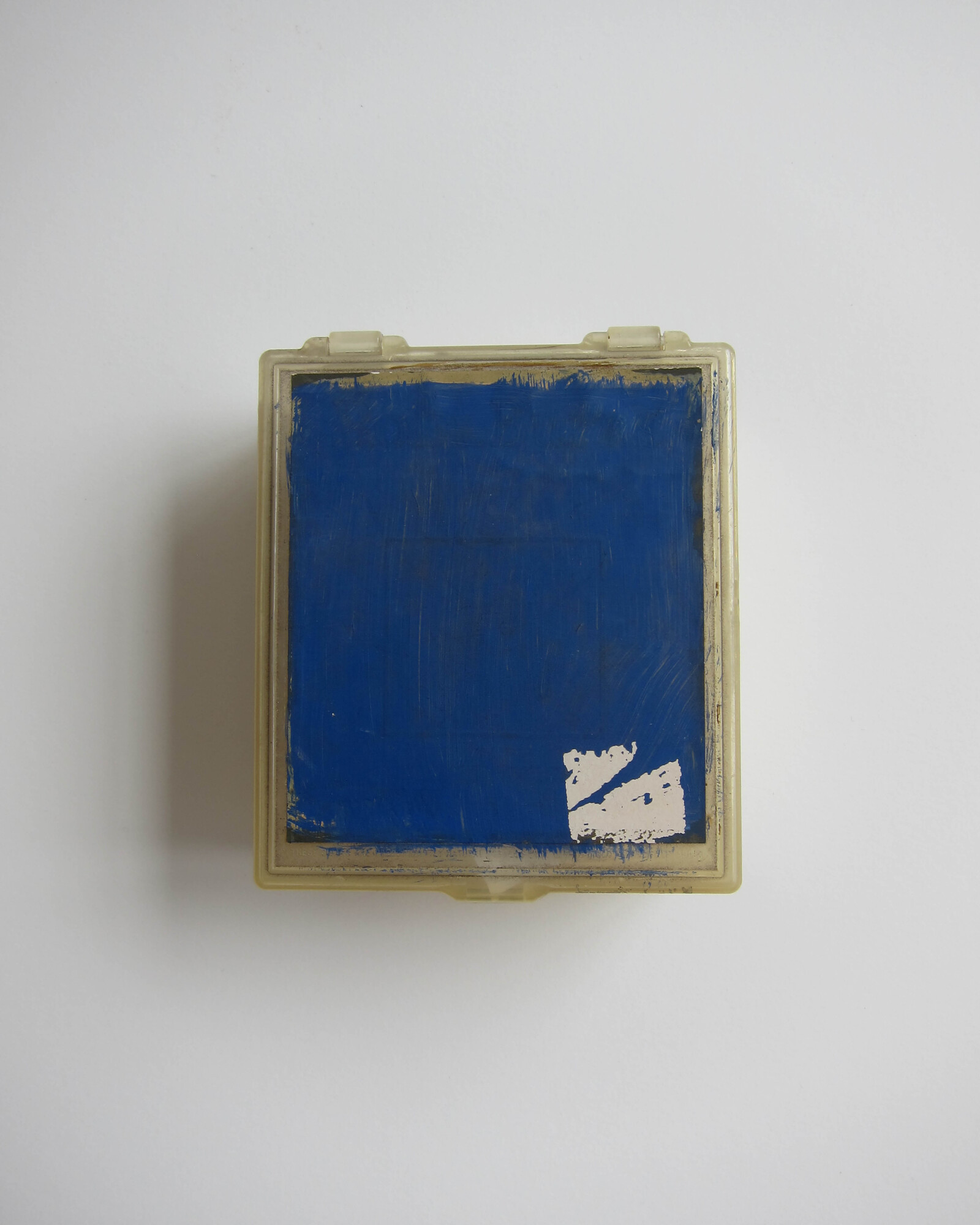 Studio Materials, Clear Plastic Box with Blue Lid