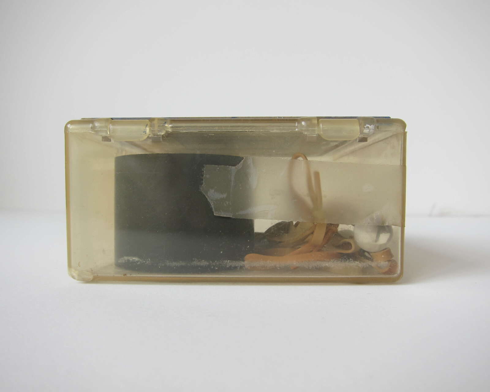 Studio Materials, Clear Plastic Box with Blue Lid