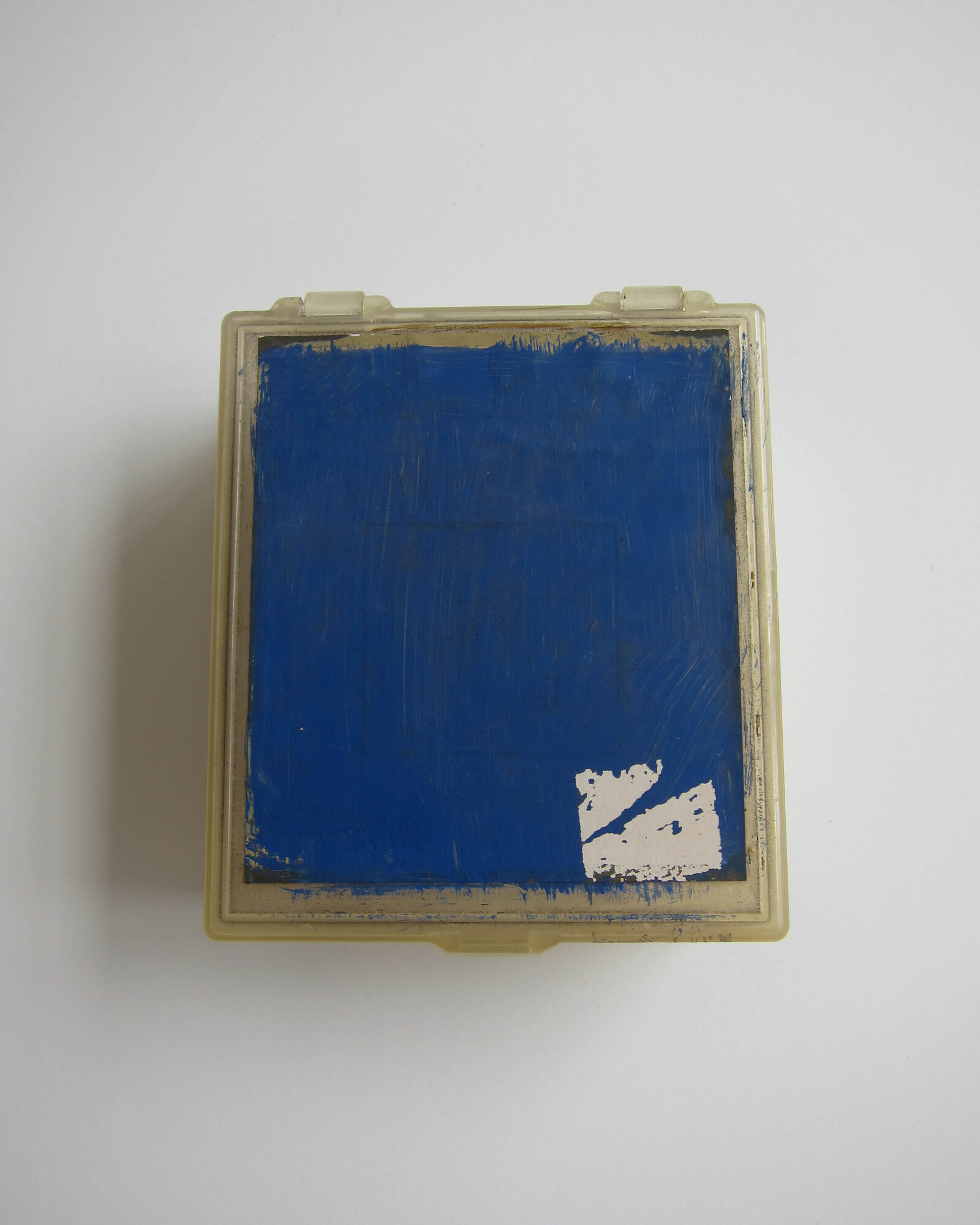 Studio Materials, Clear Plastic Box with Blue Lid