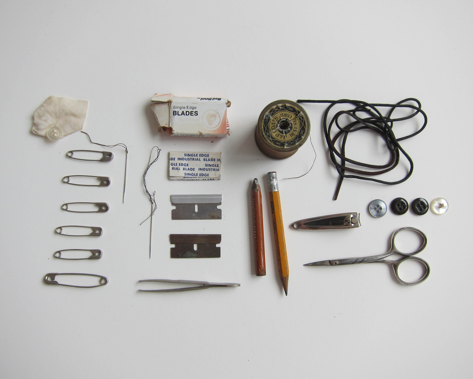 Studio Materials, Clear Plastic Box with Blue Lid