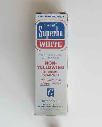 Studio Materials, Box of Grumbacher Superba White Oil Color