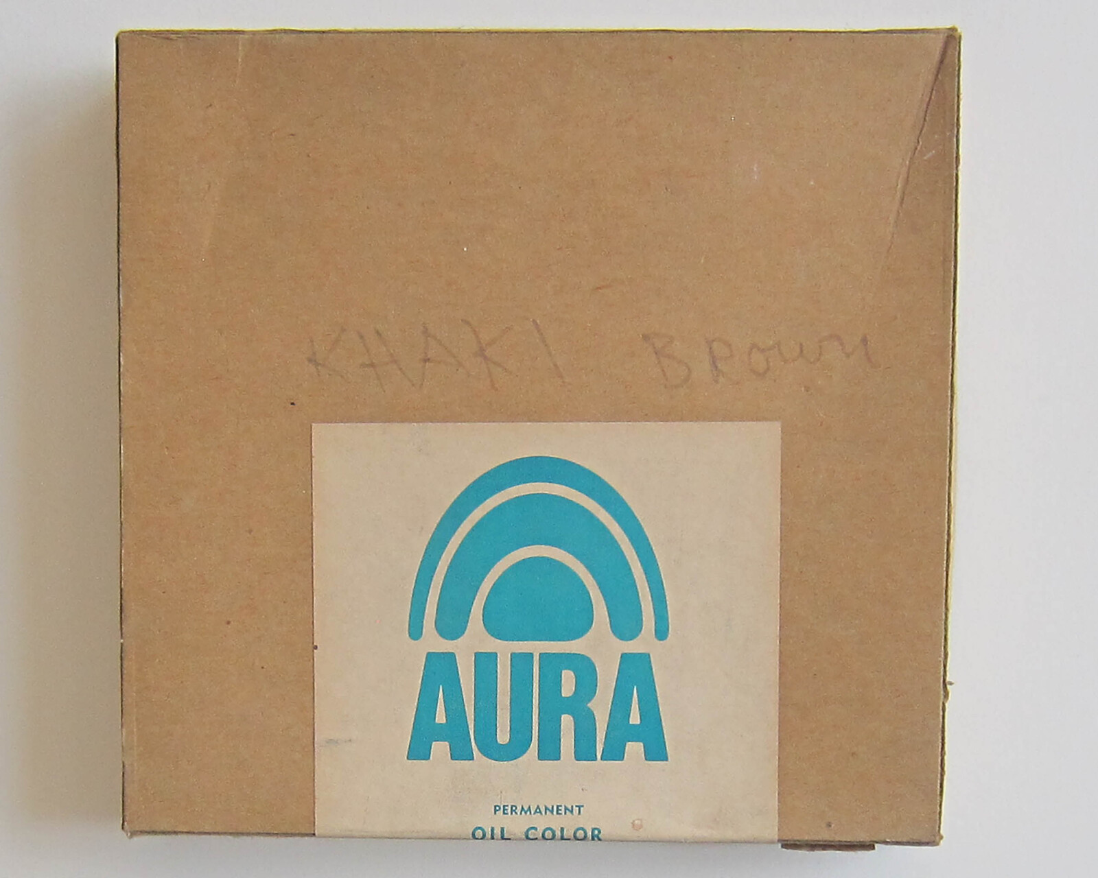 Studio Materials, Box of Aura Khaki Brown Oil Paint