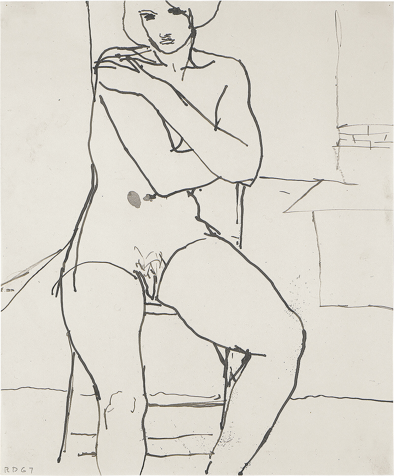 Untitled (Seated Nude)