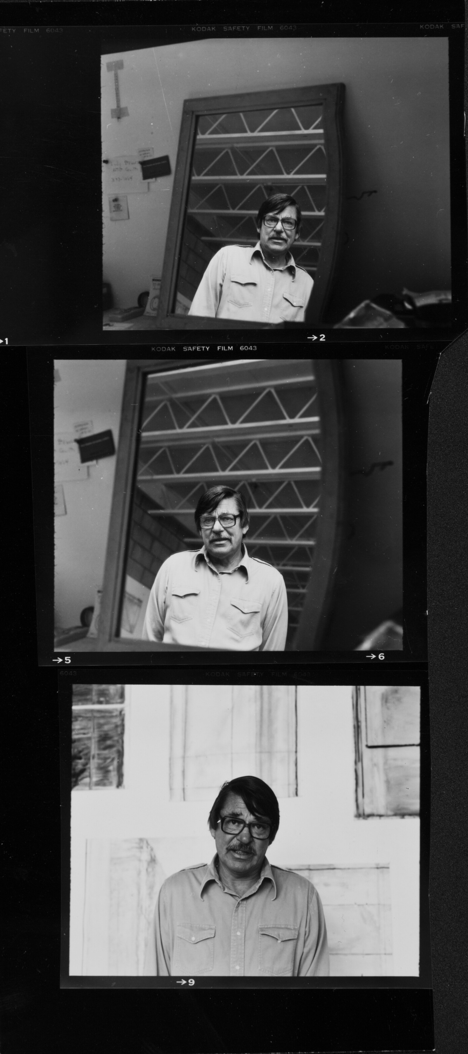 Portraits of Richard Diebenkorn and objects from the Ocean Park studio, 1977