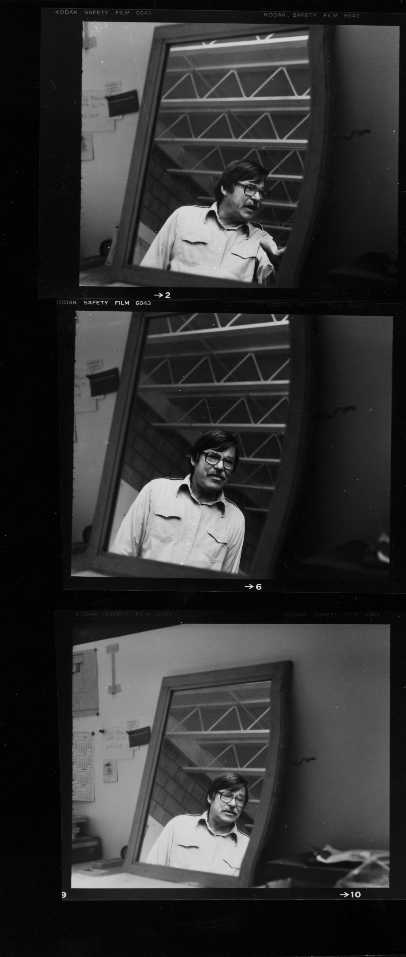 Portraits of Richard Diebenkorn and objects from the Ocean Park studio, 1977