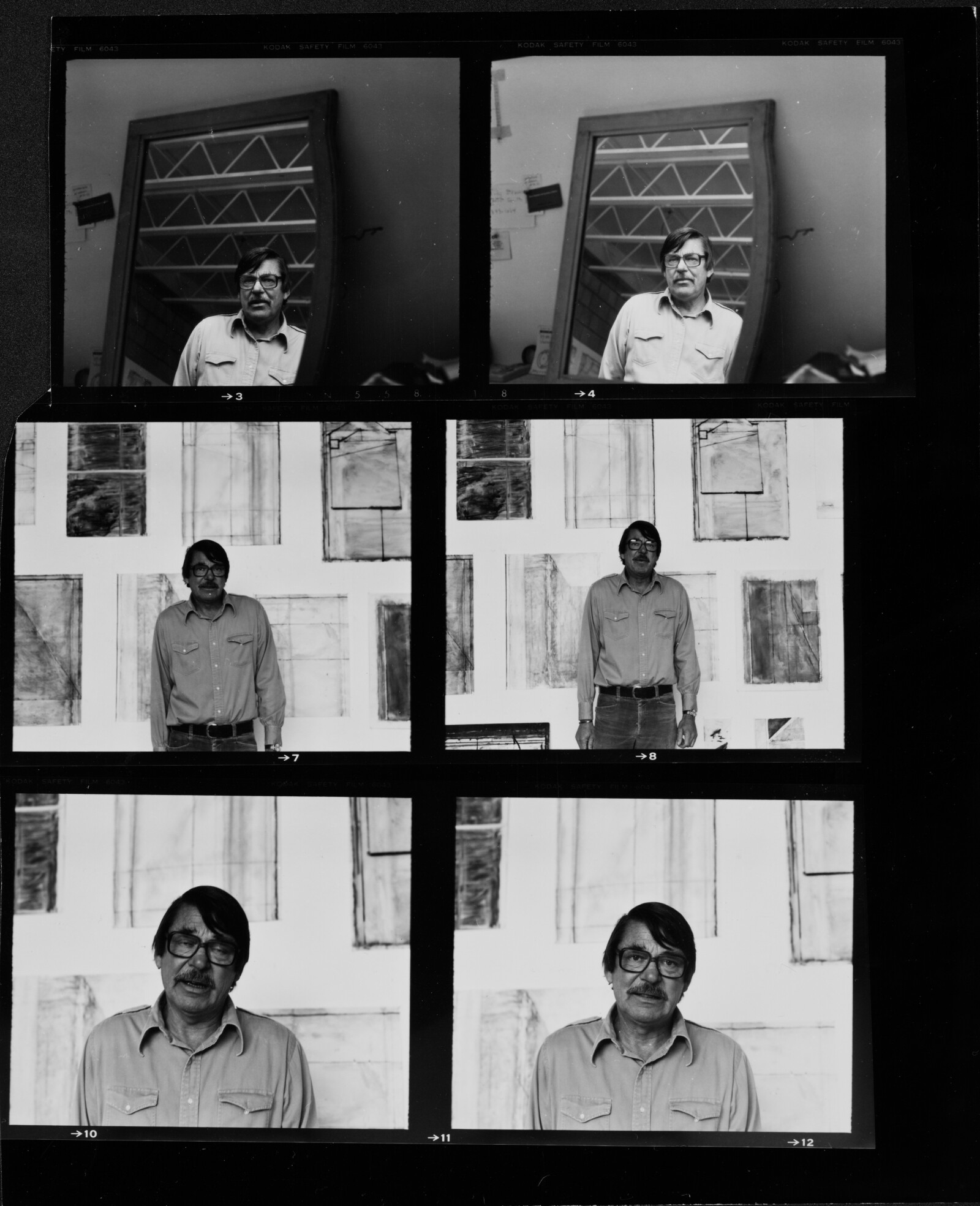 Portraits of Richard Diebenkorn and objects from the Ocean Park studio, 1977